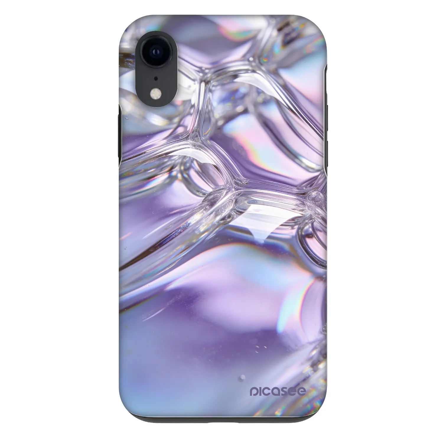 Picasee Fashion Case Apple iPhone XR - Iridescent bubbles