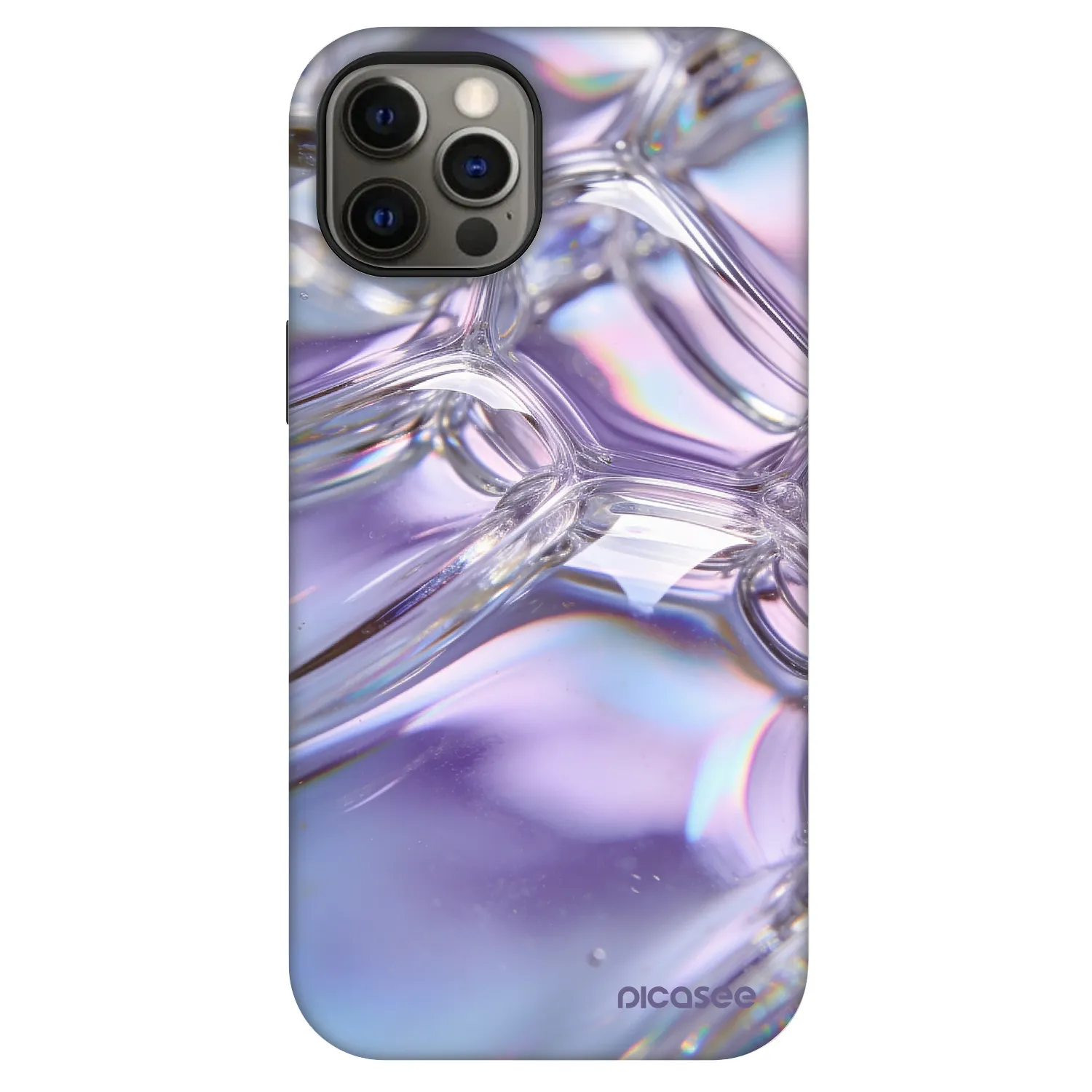 Picasee Fashion Case MagSafe Apple iPhone 12 - Iridescent bubbles