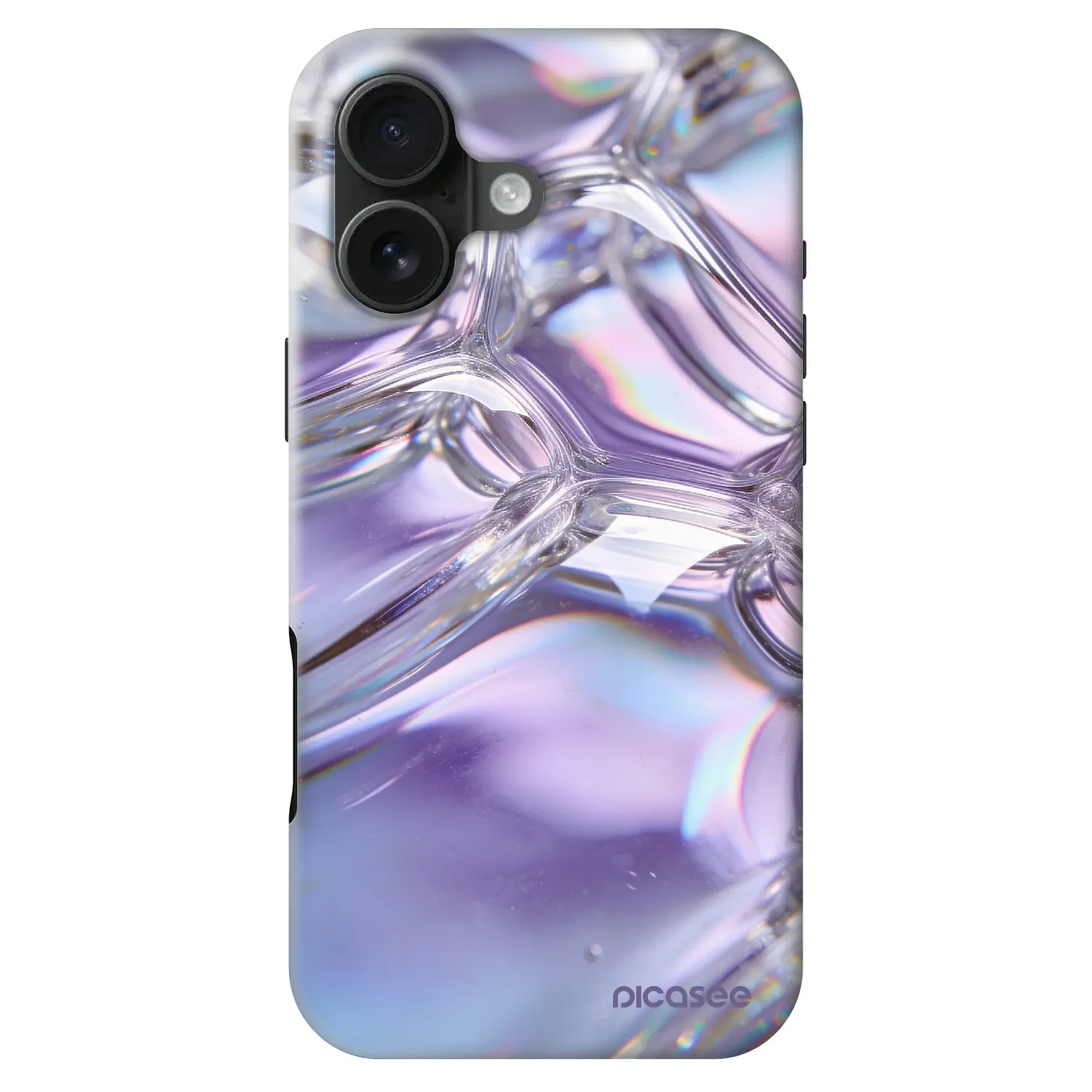 Picasee Fashion Case MagSafe Apple iPhone 16 - Iridescent bubbles