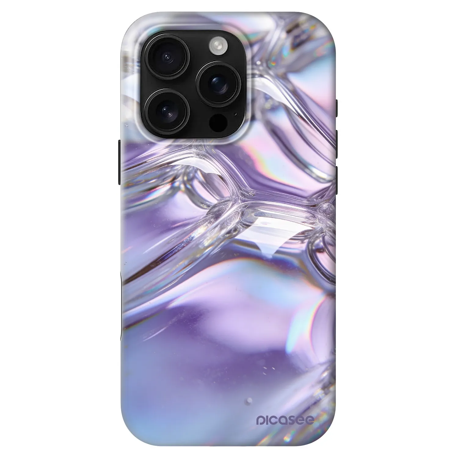 Picasee Fashion Case MagSafe Apple iPhone 16 Pro - Iridescent bubbles