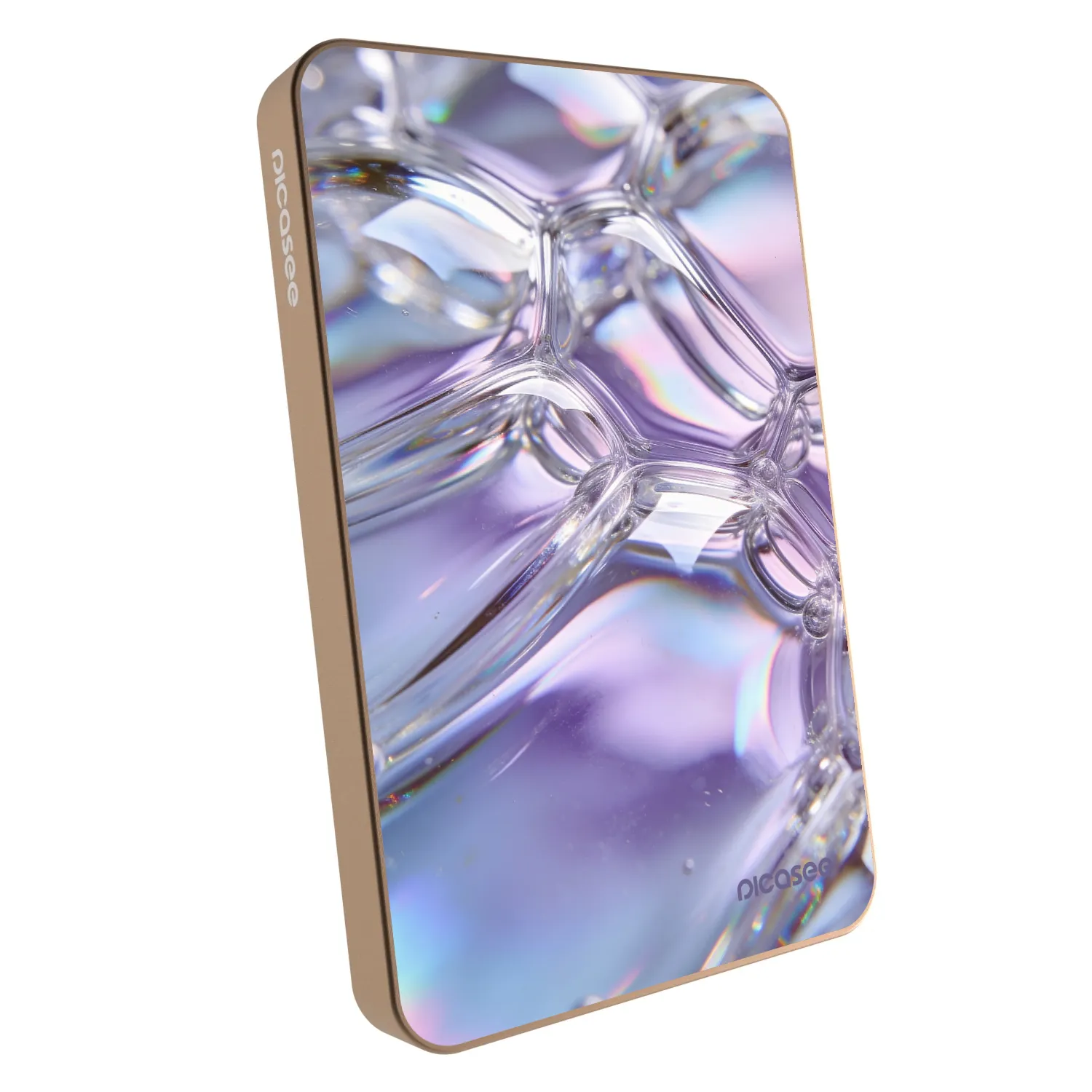 Picasee Powerbank MagSafe 5 000 mAh Aranysárga - Iridescent bubbles