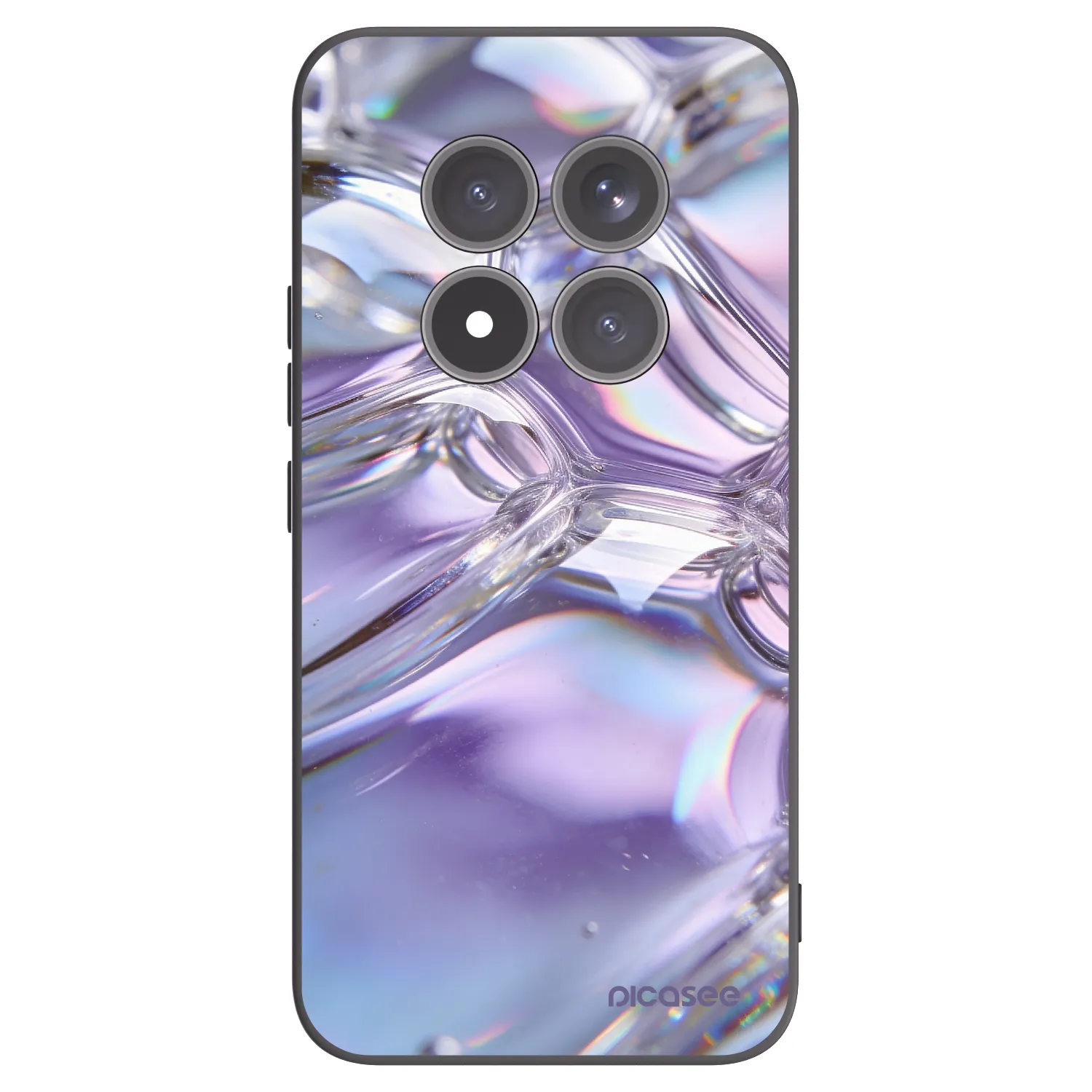 Picasee fekete szilikon tok az alábbi mobiltelefonokra Xiaomi Redmi Note 15 Pro+ - Iridescent bubbles