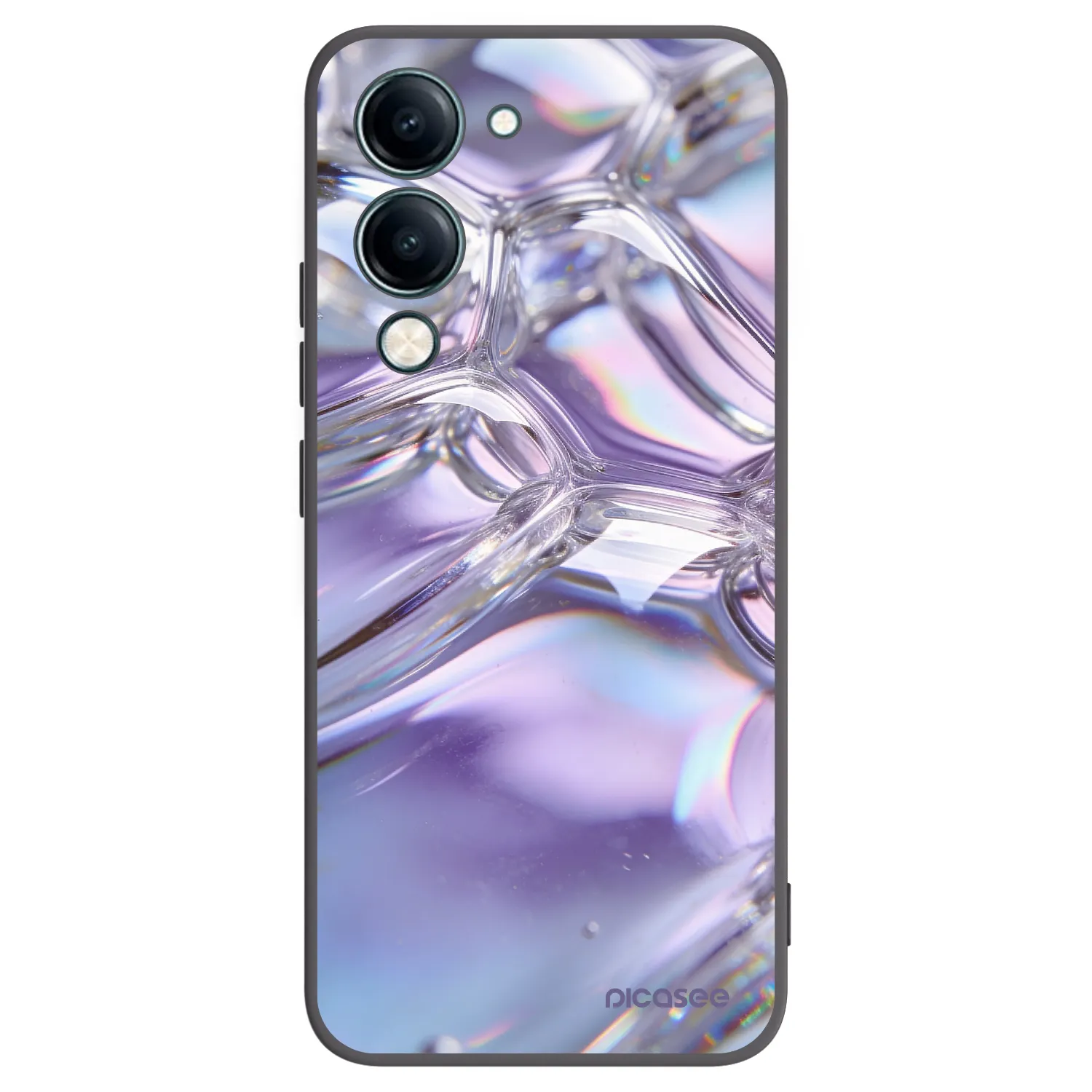 Picasee fekete szilikon tok az alábbi mobiltelefonokra Vivo Y29s 5G - Iridescent bubbles