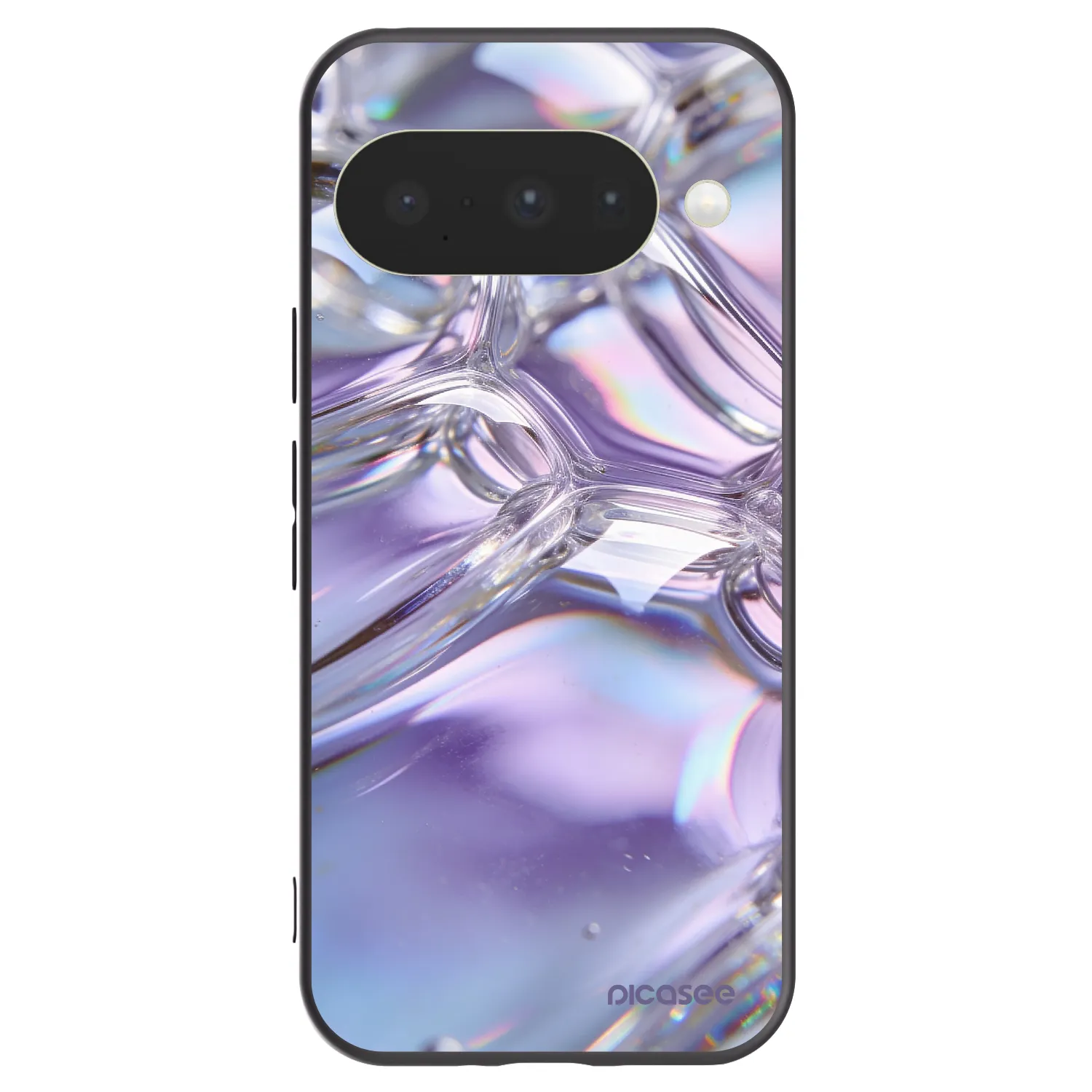 Picasee fekete szilikon tok az alábbi mobiltelefonokra Google Pixel 10 - Iridescent bubbles