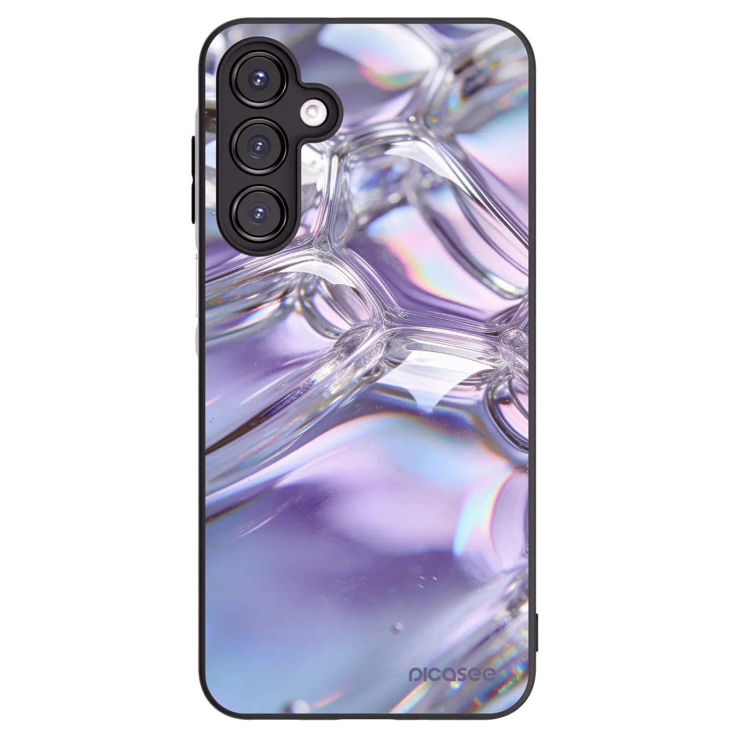 Picasee fekete szilikon tok az alábbi mobiltelefonokra Samsung Galaxy A16 4G - Iridescent bubbles