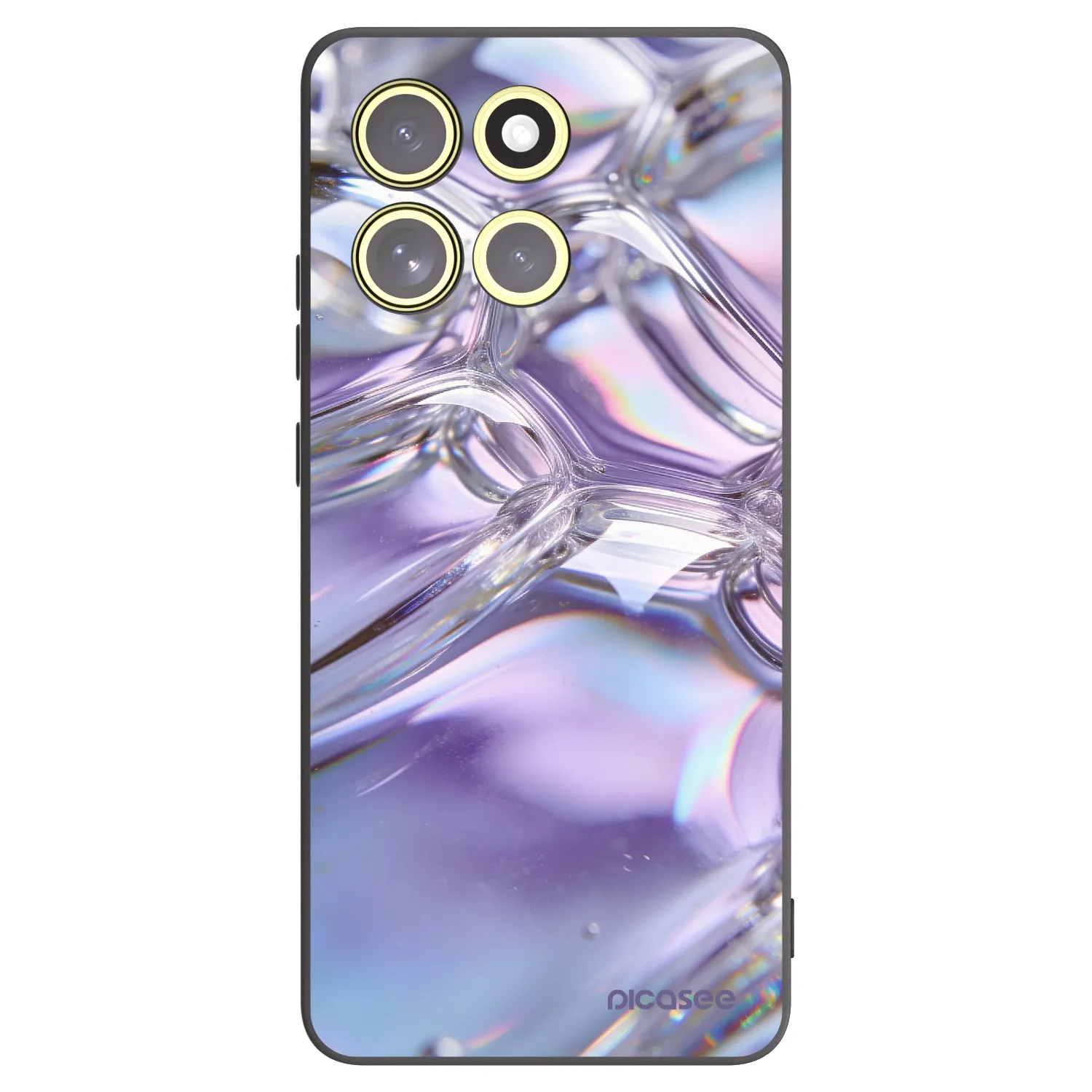Picasee fekete szilikon tok az alábbi mobiltelefonokra Motorola Moto G86 Power 5G - Iridescent bubbles