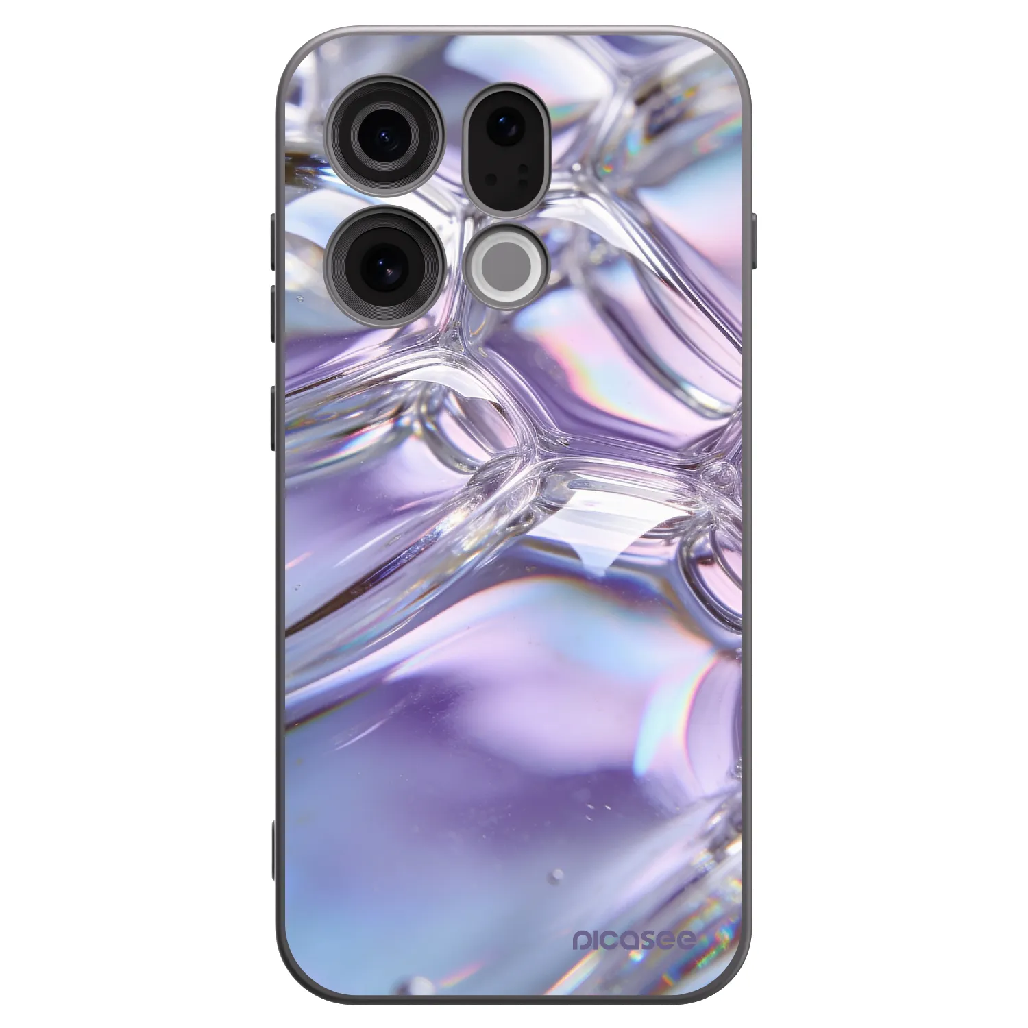 Picasee fekete szilikon tok az alábbi mobiltelefonokra OPPO Find X9 - Iridescent bubbles