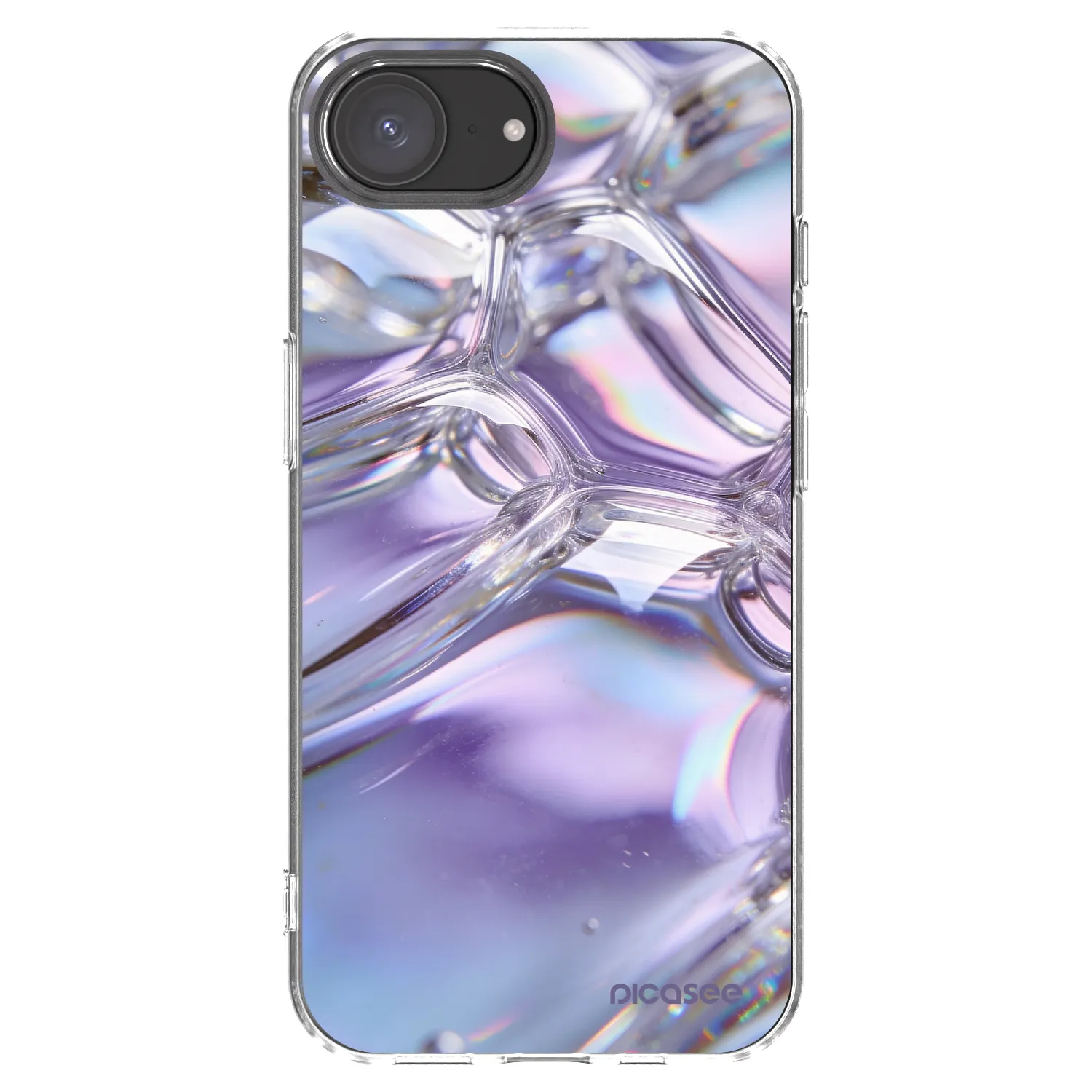 Picasee átlátszó szilikon tok az alábbi mobiltelefonokra Apple iPhone 17e - Iridescent bubbles