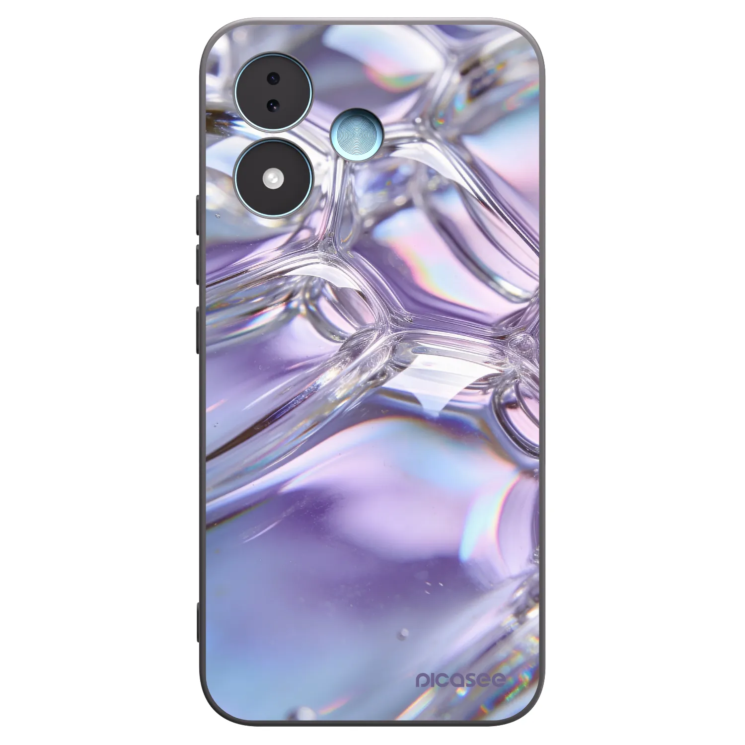 Picasee fekete szilikon tok az alábbi mobiltelefonokra Xiaomi Redmi Note 17 5G - Iridescent bubbles