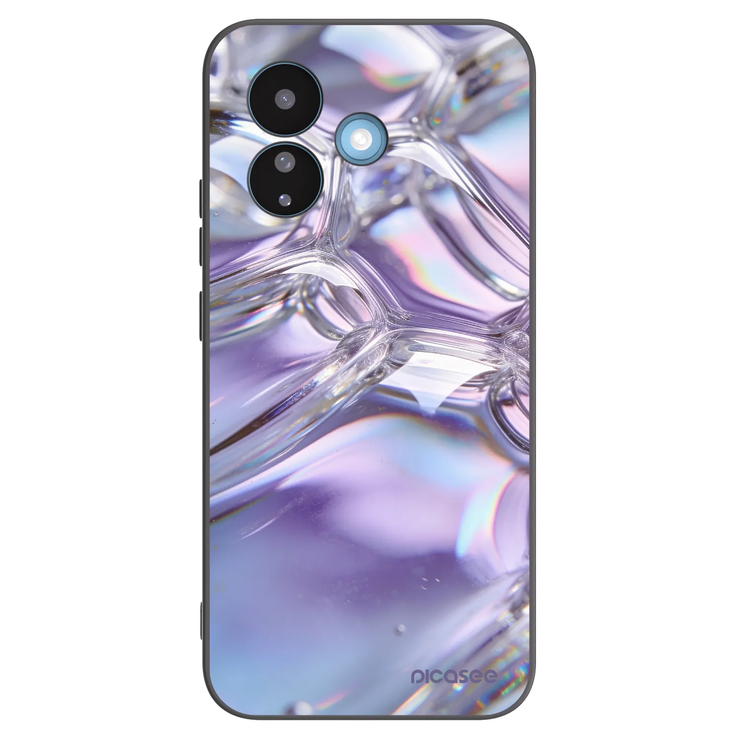 Picasee fekete szilikon tok az alábbi mobiltelefonokra Xiaomi Redmi Note 17 Pro 5G - Iridescent bubbles