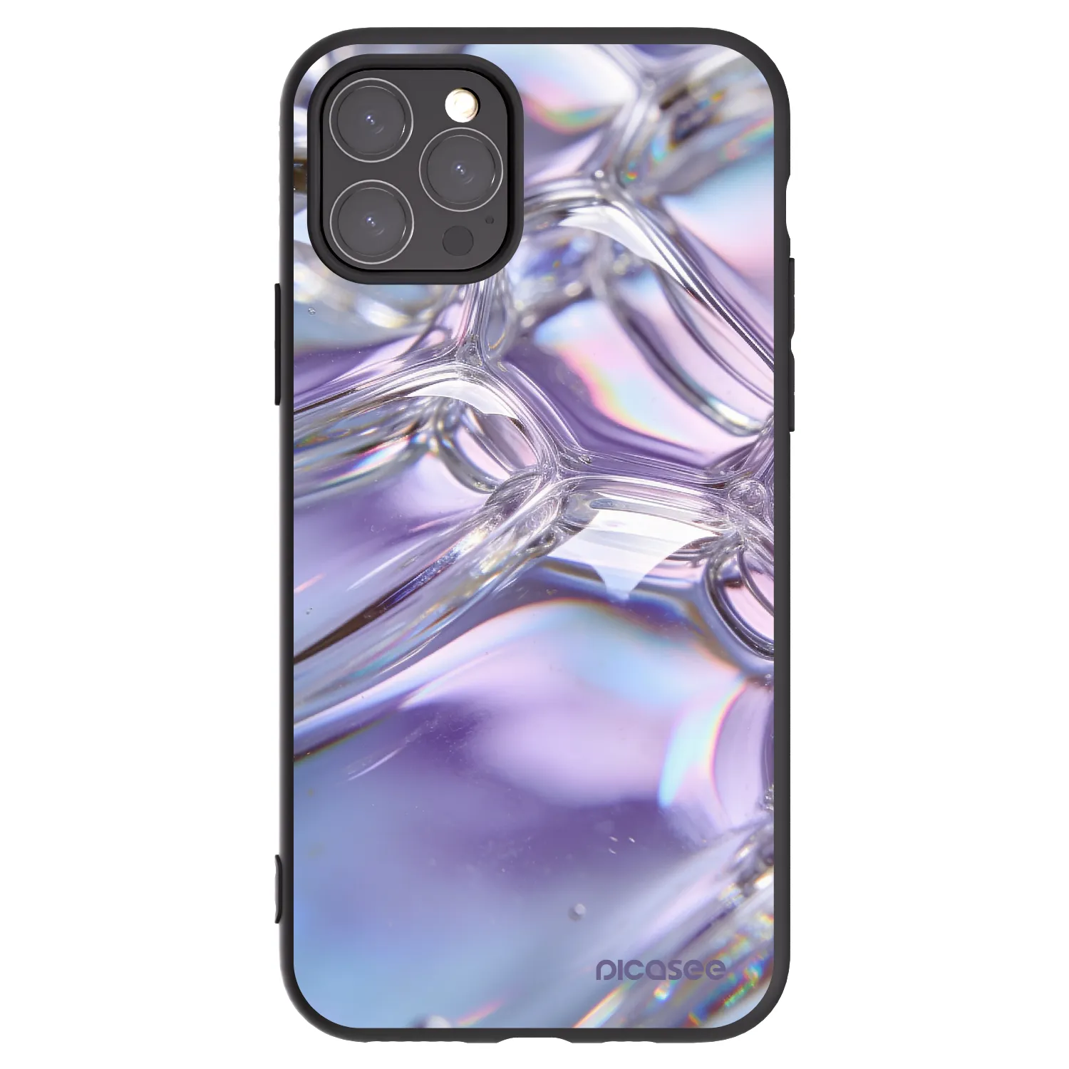 Picasee fekete szilikon tok az alábbi mobiltelefonokra Apple iPhone 11 Pro - Iridescent bubbles
