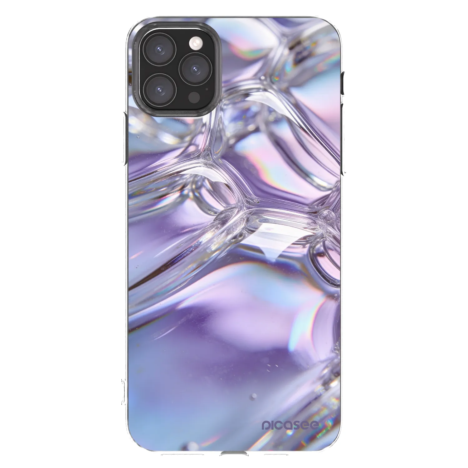 Picasee átlátszó szilikon tok az alábbi mobiltelefonokra Apple iPhone 11 Pro Max - Iridescent bubbles