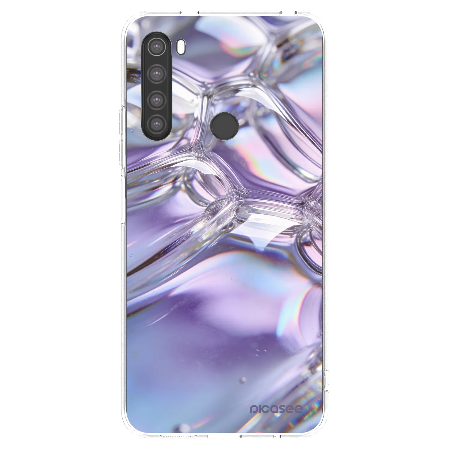 Picasee átlátszó szilikon tok az alábbi mobiltelefonokra Xiaomi Redmi Note 8 - Iridescent bubbles