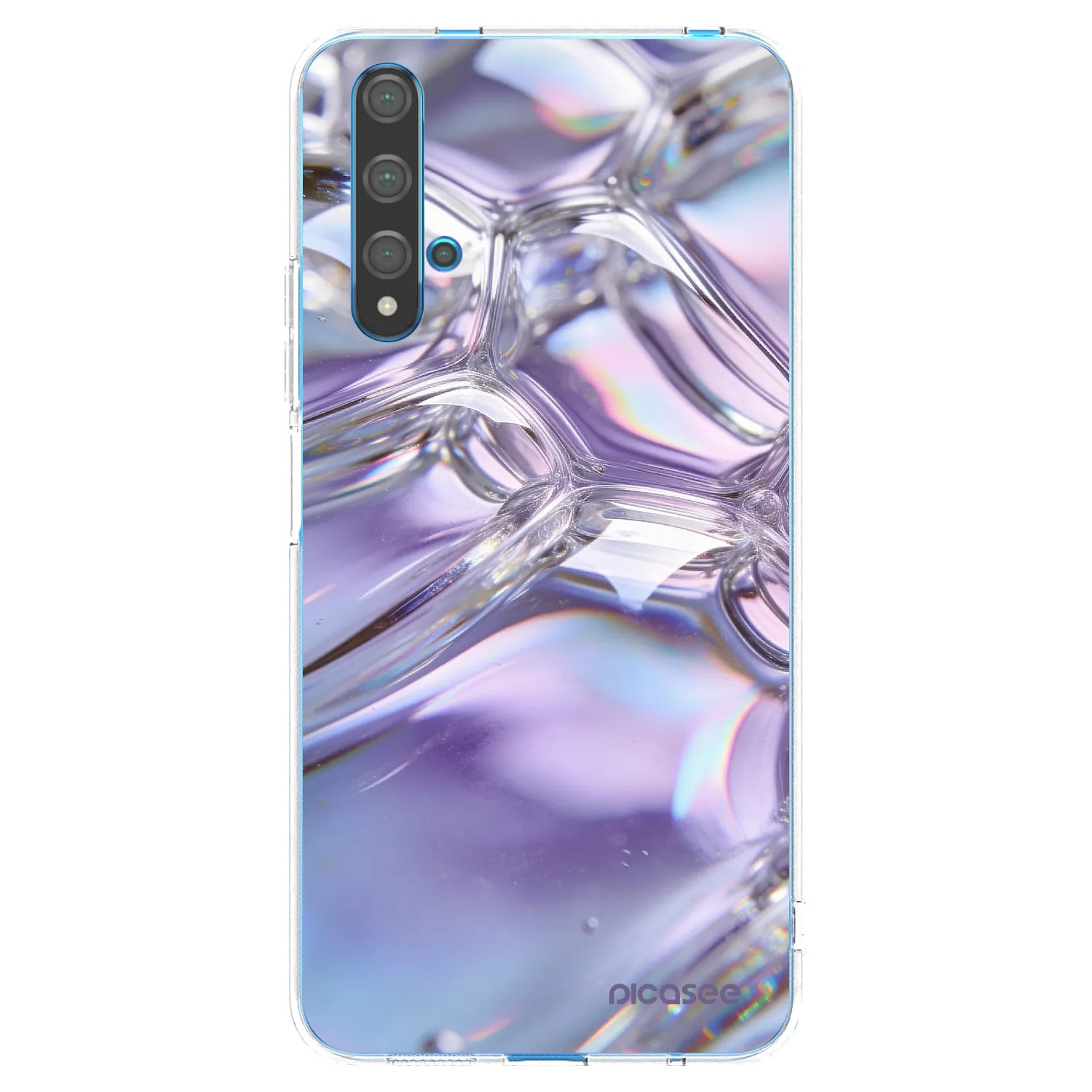 Picasee átlátszó szilikon tok az alábbi mobiltelefonokra Huawei Nova 5T - Iridescent bubbles