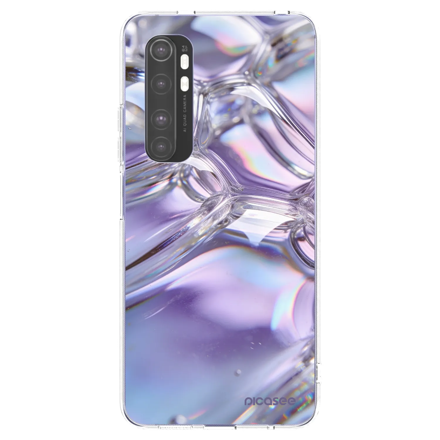 Picasee átlátszó szilikon tok az alábbi mobiltelefonokra Xiaomi Mi Note 10 Lite - Iridescent bubbles