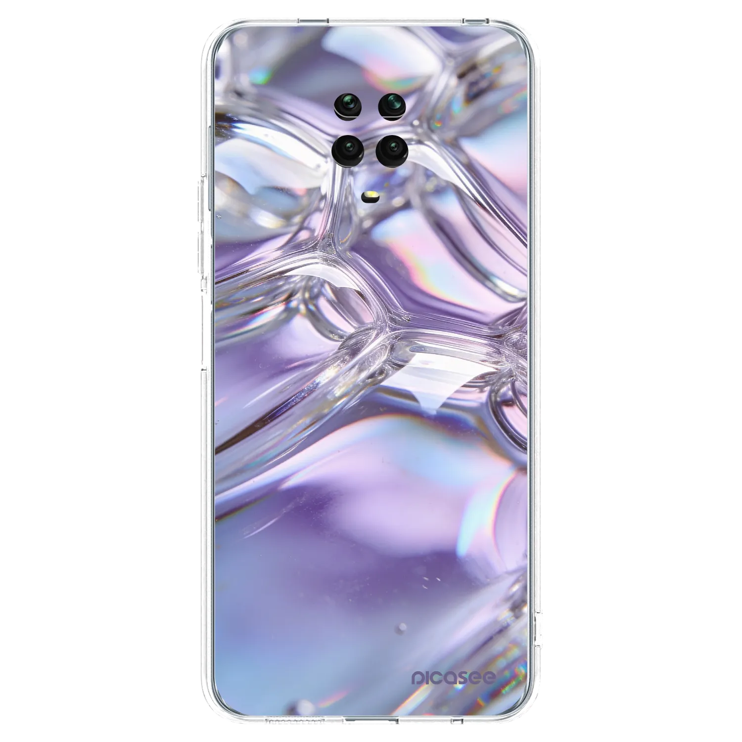 Picasee átlátszó szilikon tok az alábbi mobiltelefonokra Xiaomi Redmi Note 9S - Iridescent bubbles