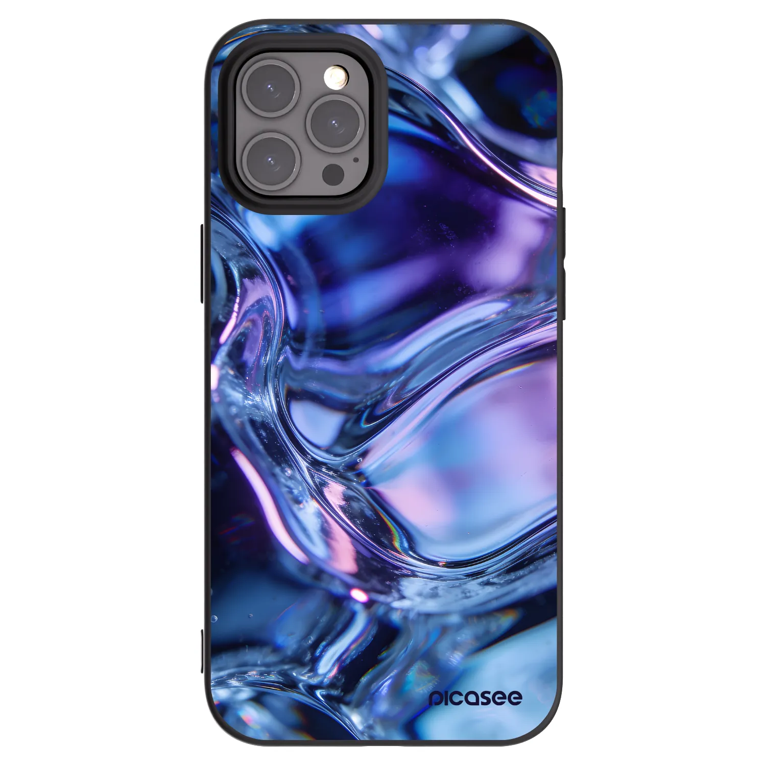 Picasee fekete szilikon tok az alábbi mobiltelefonokra Apple iPhone 12 Pro Max - Iris liquid