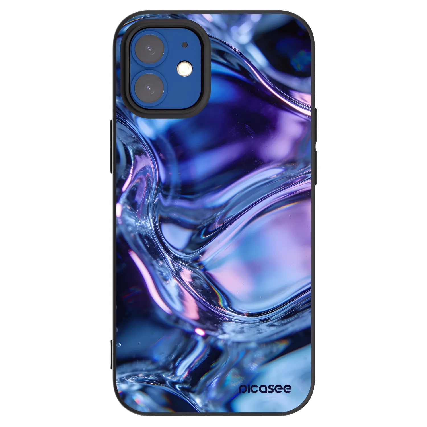 Picasee fekete szilikon tok az alábbi mobiltelefonokra Apple iPhone 12 mini - Iris liquid