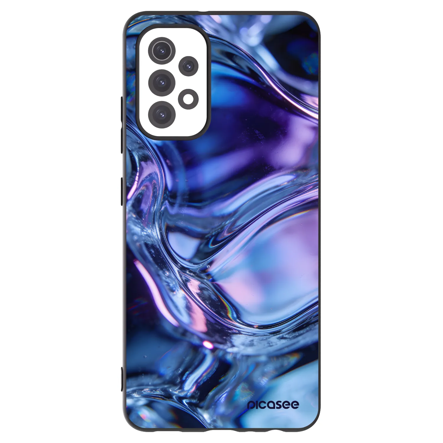 Picasee fekete szilikon tok az alábbi mobiltelefonokra Samsung Galaxy A32 5G A326B - Iris liquid