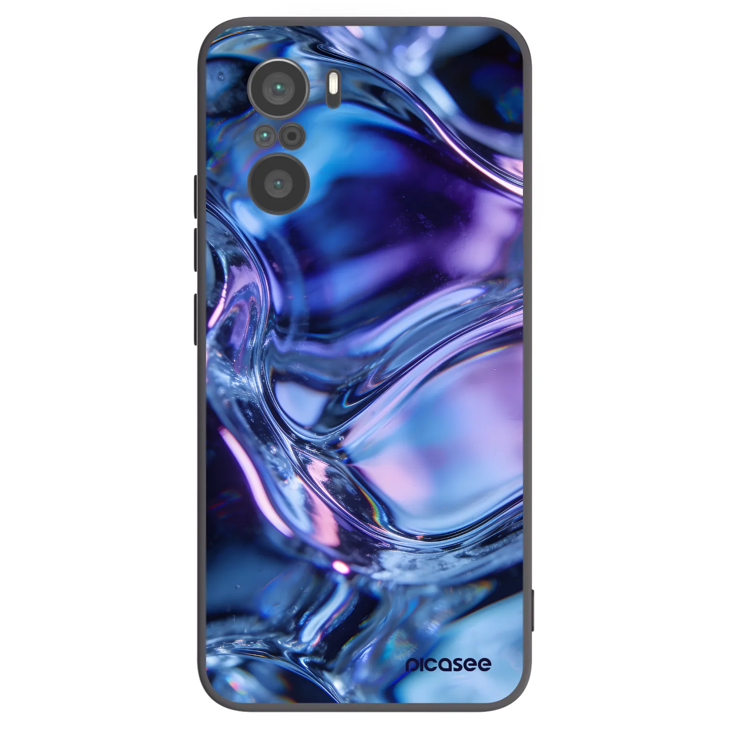 Picasee fekete szilikon tok az alábbi mobiltelefonokra Xiaomi Poco F3 - Iris liquid