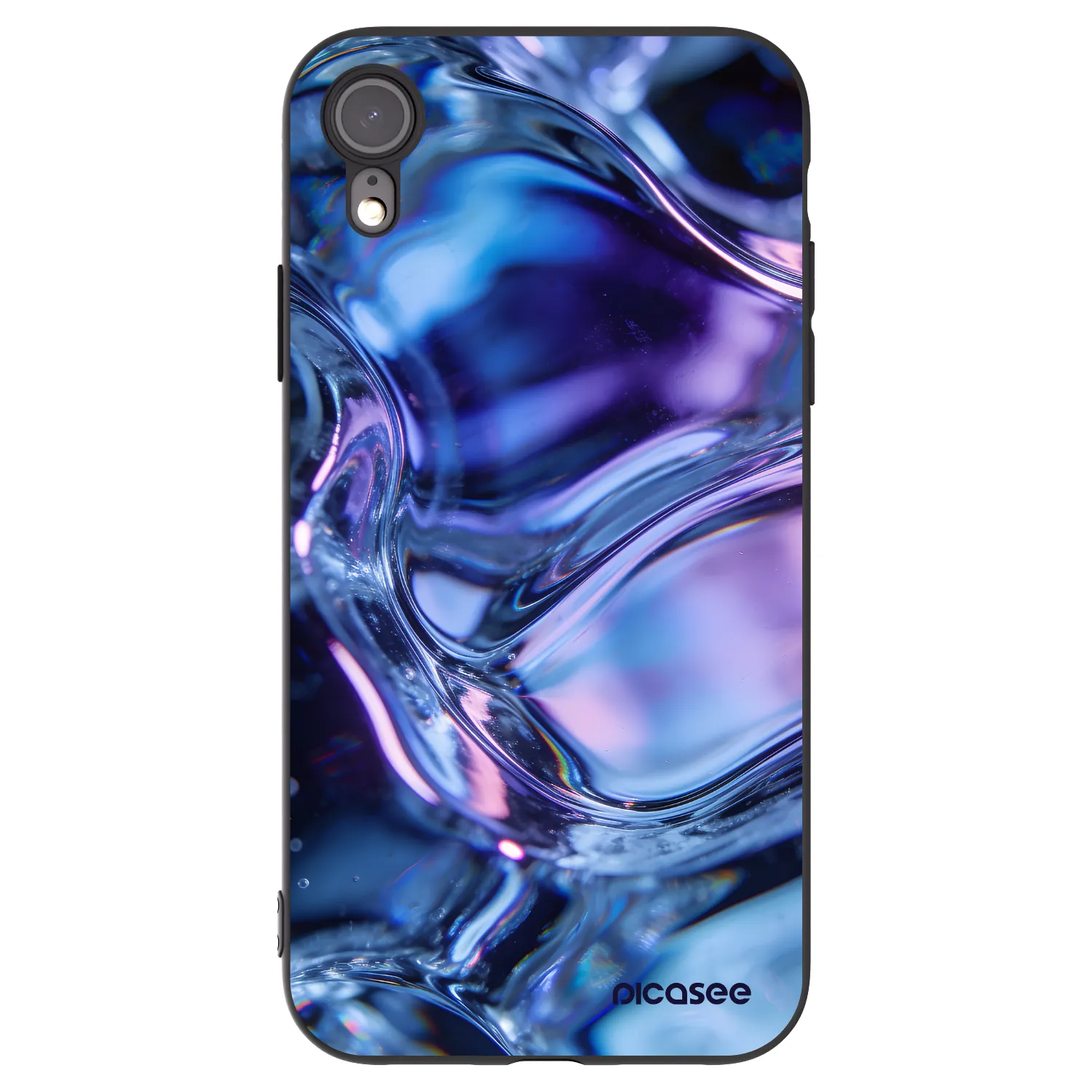 Picasee fekete szilikon tok az alábbi mobiltelefonokra Apple iPhone XR - Iris liquid