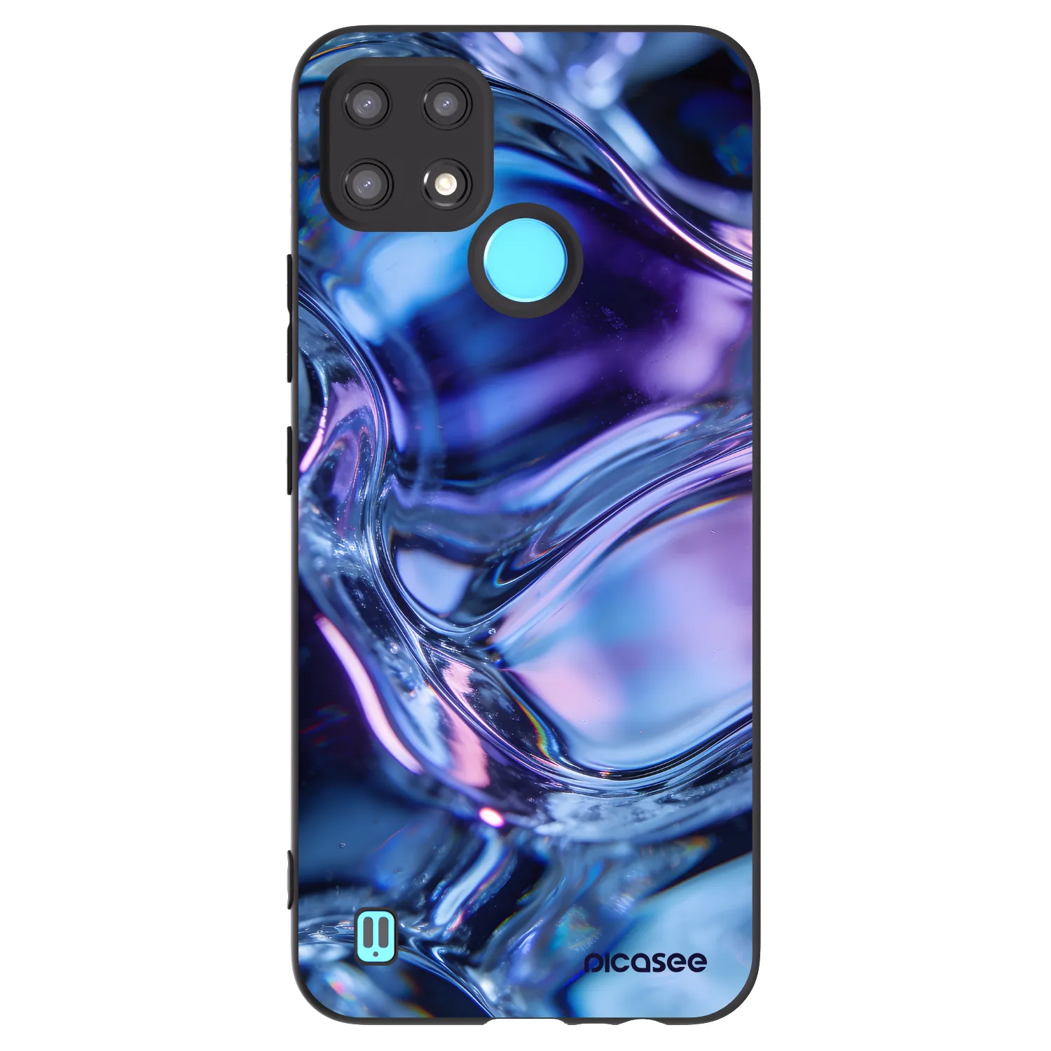 Picasee fekete szilikon tok az alábbi mobiltelefonokra Realme C21 - Iris liquid