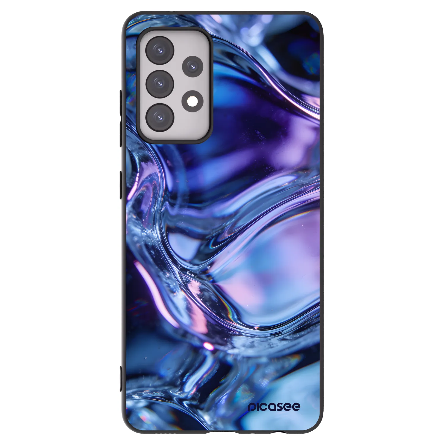 Picasee fekete szilikon tok az alábbi mobiltelefonokra Samsung Galaxy A52s 5G A528B - Iris liquid
