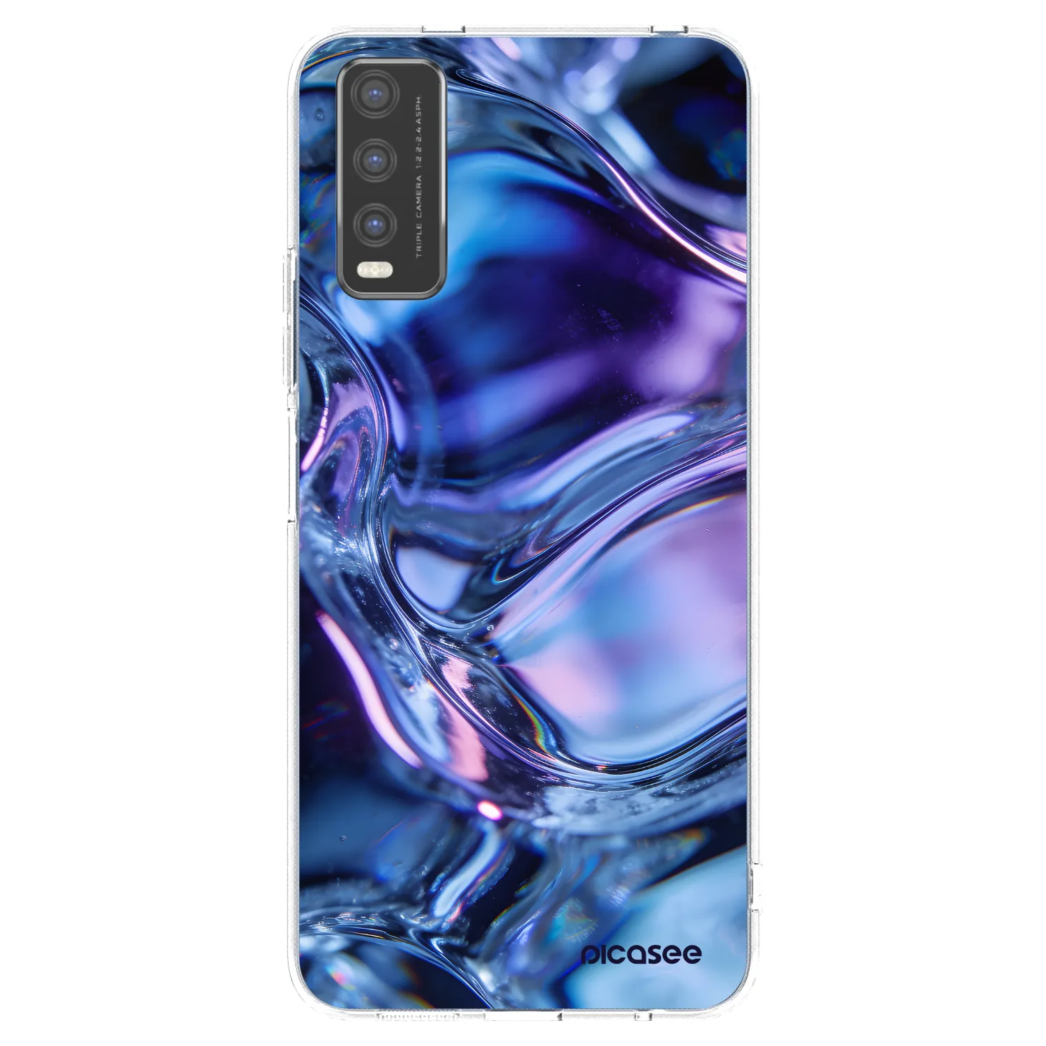 Picasee átlátszó szilikon tok az alábbi mobiltelefonokra Vivo Y20s - Iris liquid