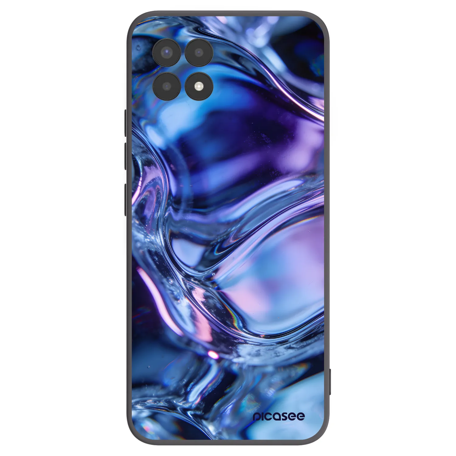 Picasee fekete szilikon tok az alábbi mobiltelefonokra Realme 8i - Iris liquid