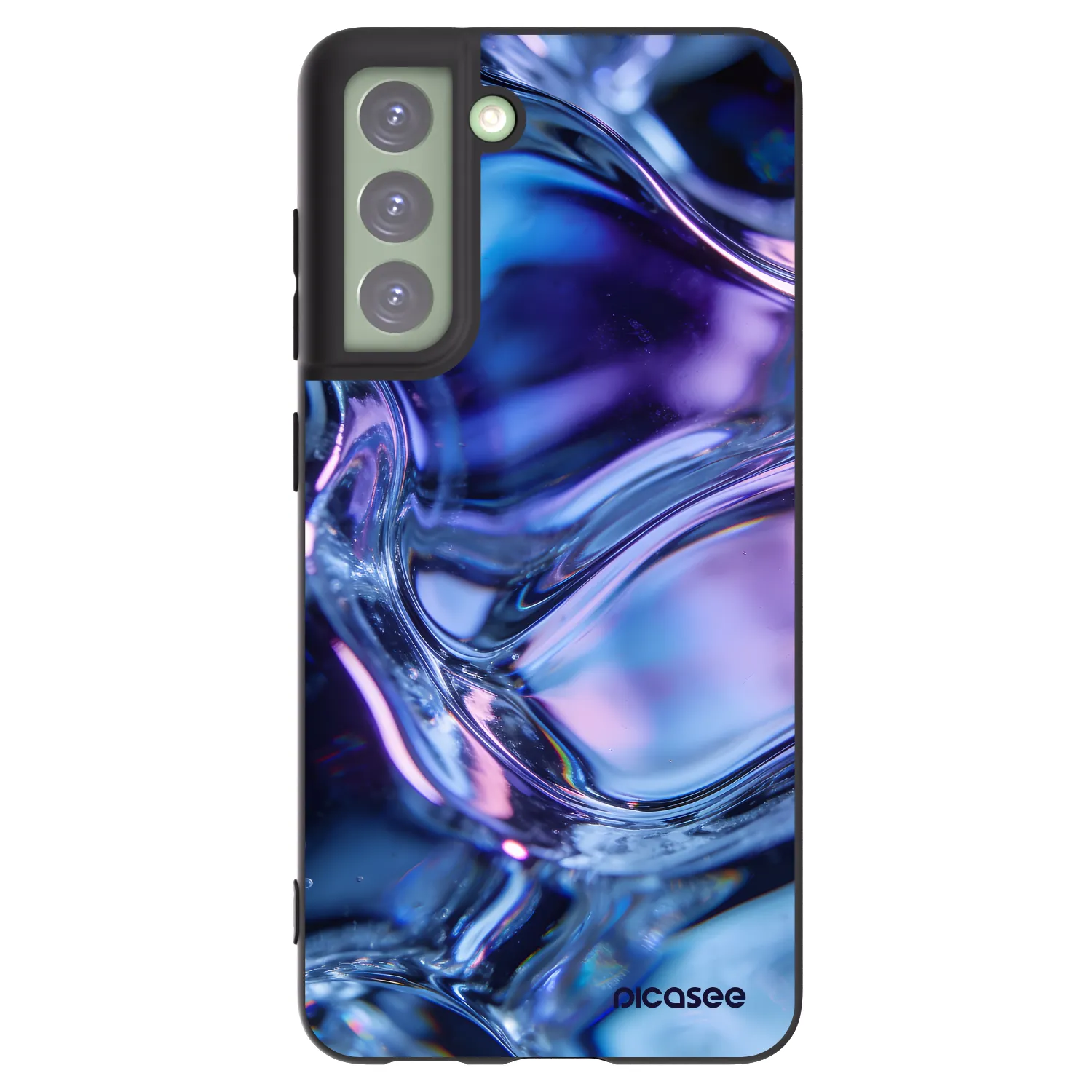 Picasee fekete szilikon tok az alábbi mobiltelefonokra Samsung Galaxy S21 FE 5G - Iris liquid