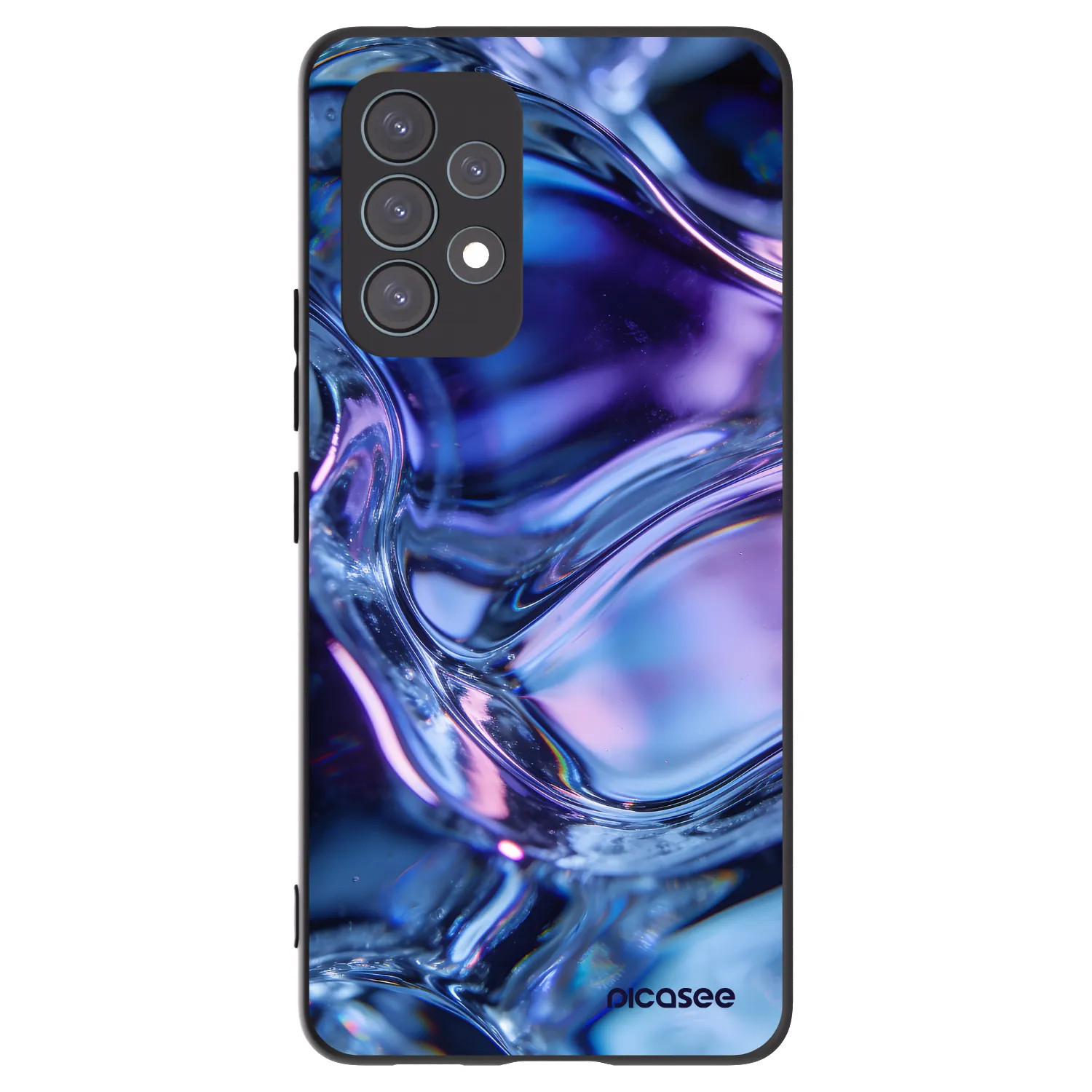 Picasee fekete szilikon tok az alábbi mobiltelefonokra Samsung Galaxy A53 5G A536 - Iris liquid