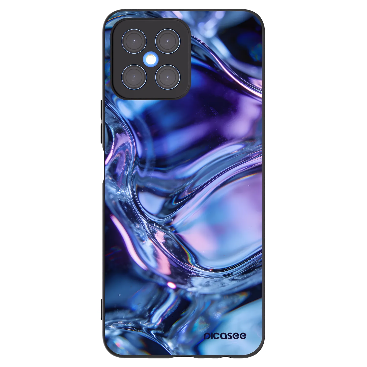 Picasee fekete szilikon tok az alábbi mobiltelefonokra Honor X8 4G - Iris liquid