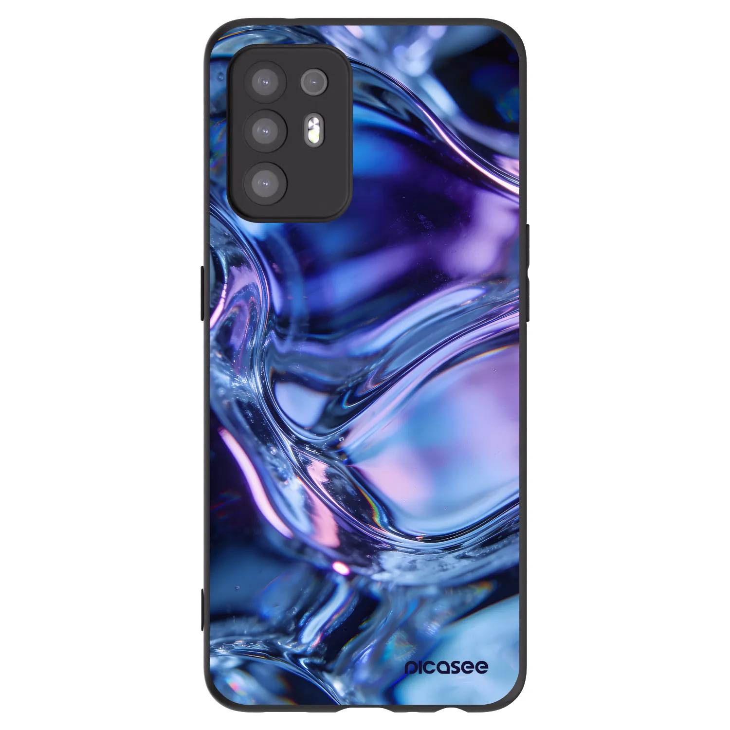 Picasee fekete szilikon tok az alábbi mobiltelefonokra OPPO A94 5G - Iris liquid