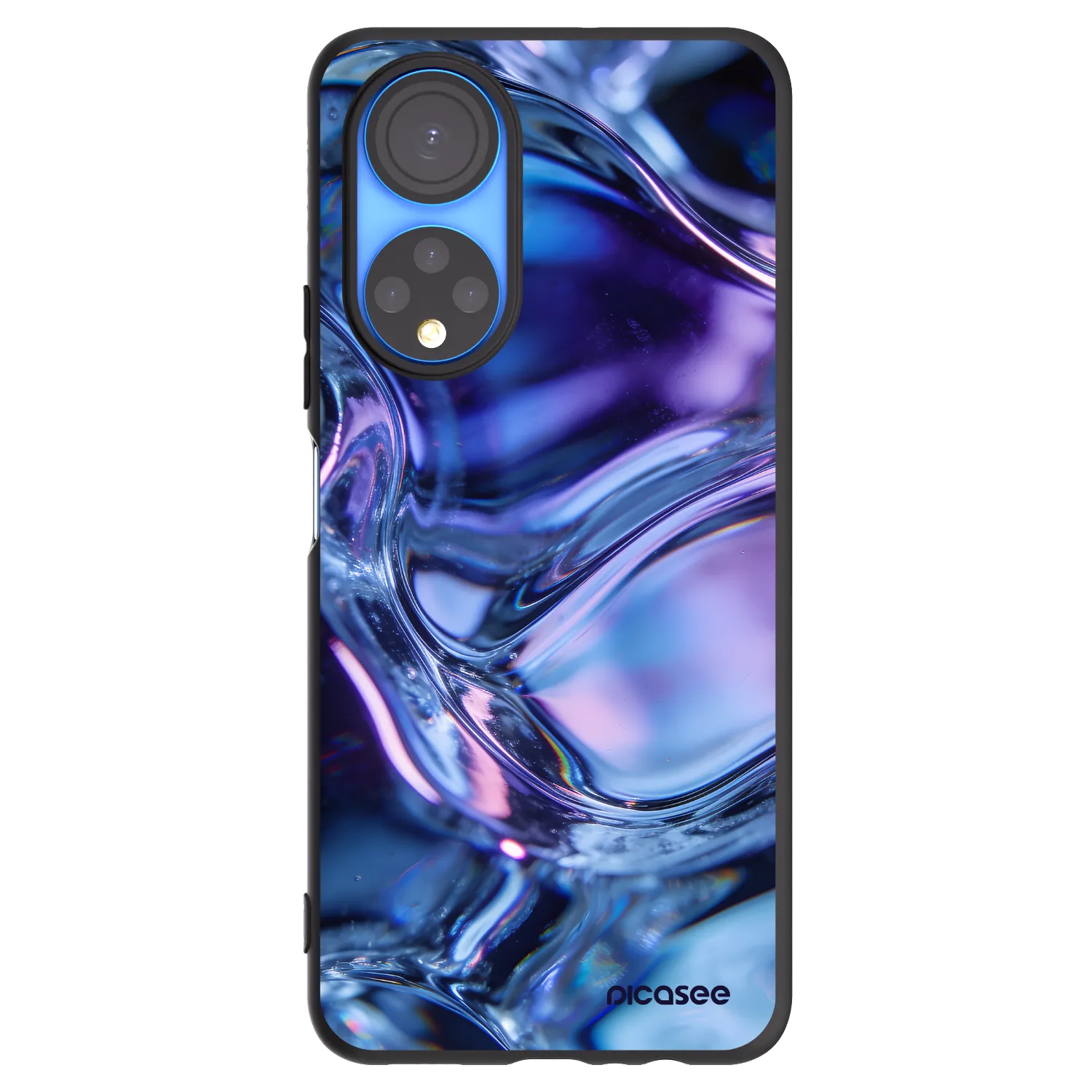Picasee fekete szilikon tok az alábbi mobiltelefonokra Honor X7 - Iris liquid