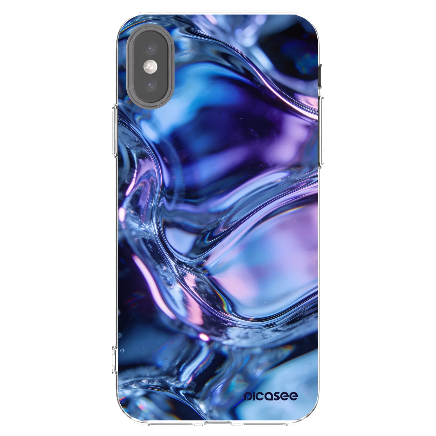 Picasee átlátszó szilikon tok az alábbi mobiltelefonokra Apple iPhone X/XS - Iris liquid