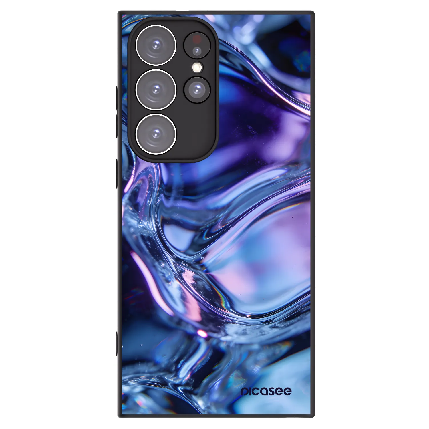 Picasee fekete szilikon tok az alábbi mobiltelefonokra Samsung Galaxy S23 Ultra 5G - Iris liquid