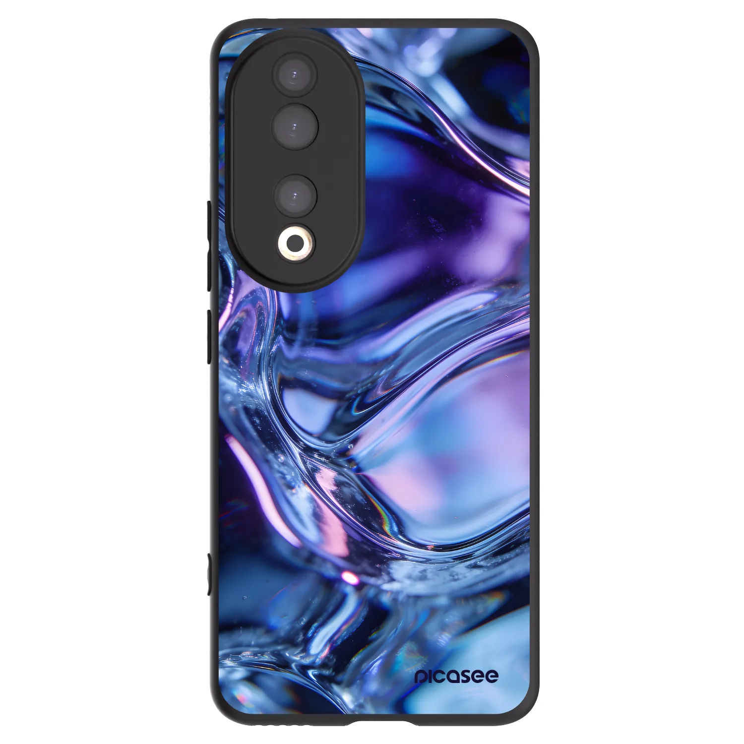 Picasee fekete szilikon tok az alábbi mobiltelefonokra Honor 90 5G - Iris liquid