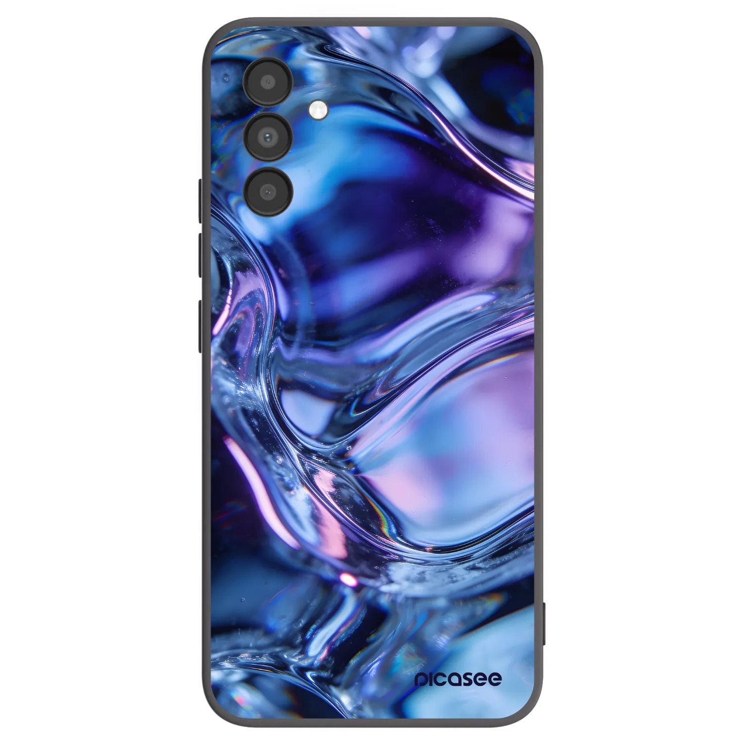 Picasee fekete szilikon tok az alábbi mobiltelefonokra Samsung Galaxy A04s A047F - Iris liquid