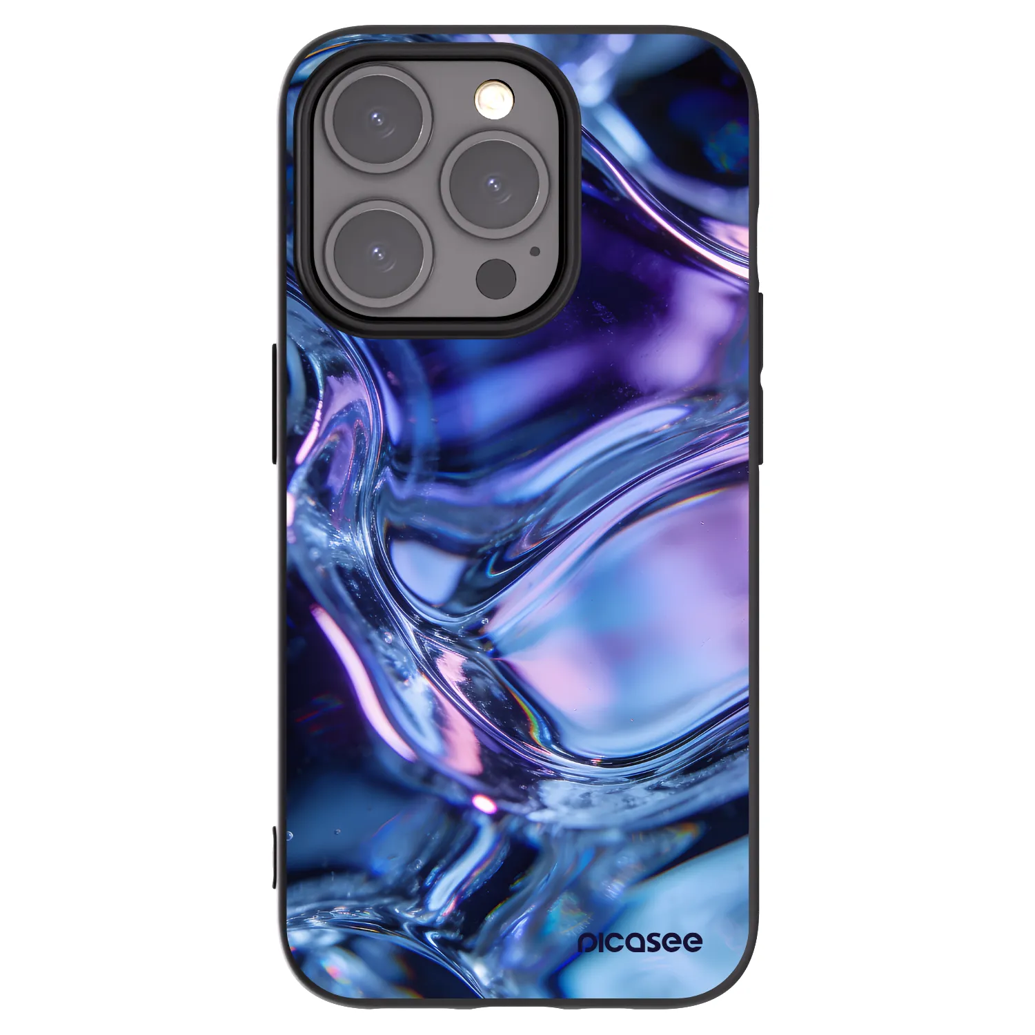 Picasee fekete szilikon tok az alábbi mobiltelefonokra Apple iPhone 15 Pro - Iris liquid