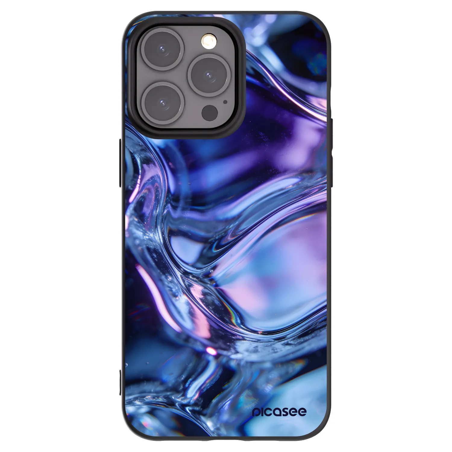 Picasee fekete szilikon tok az alábbi mobiltelefonokra Apple iPhone 15 Pro Max - Iris liquid