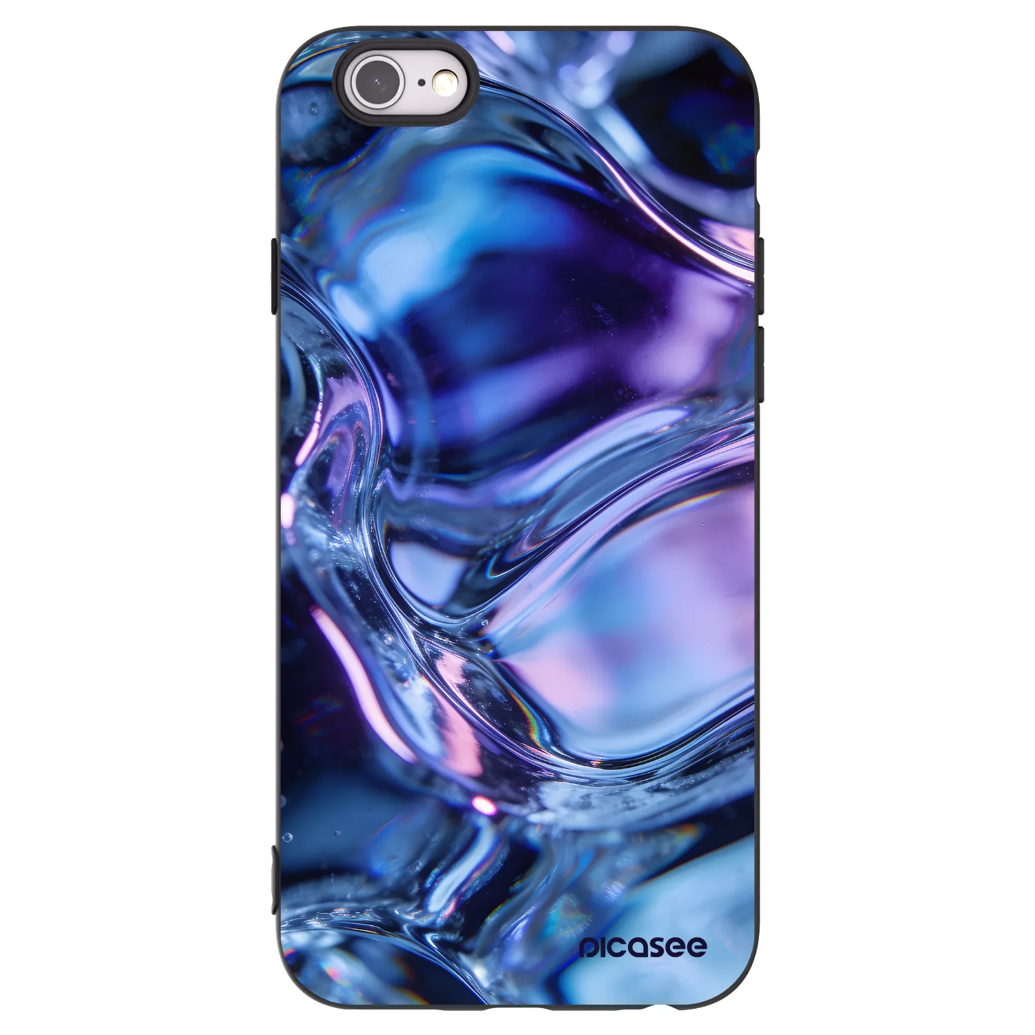 Picasee fekete szilikon tok az alábbi mobiltelefonokra Apple iPhone 6/6S - Iris liquid