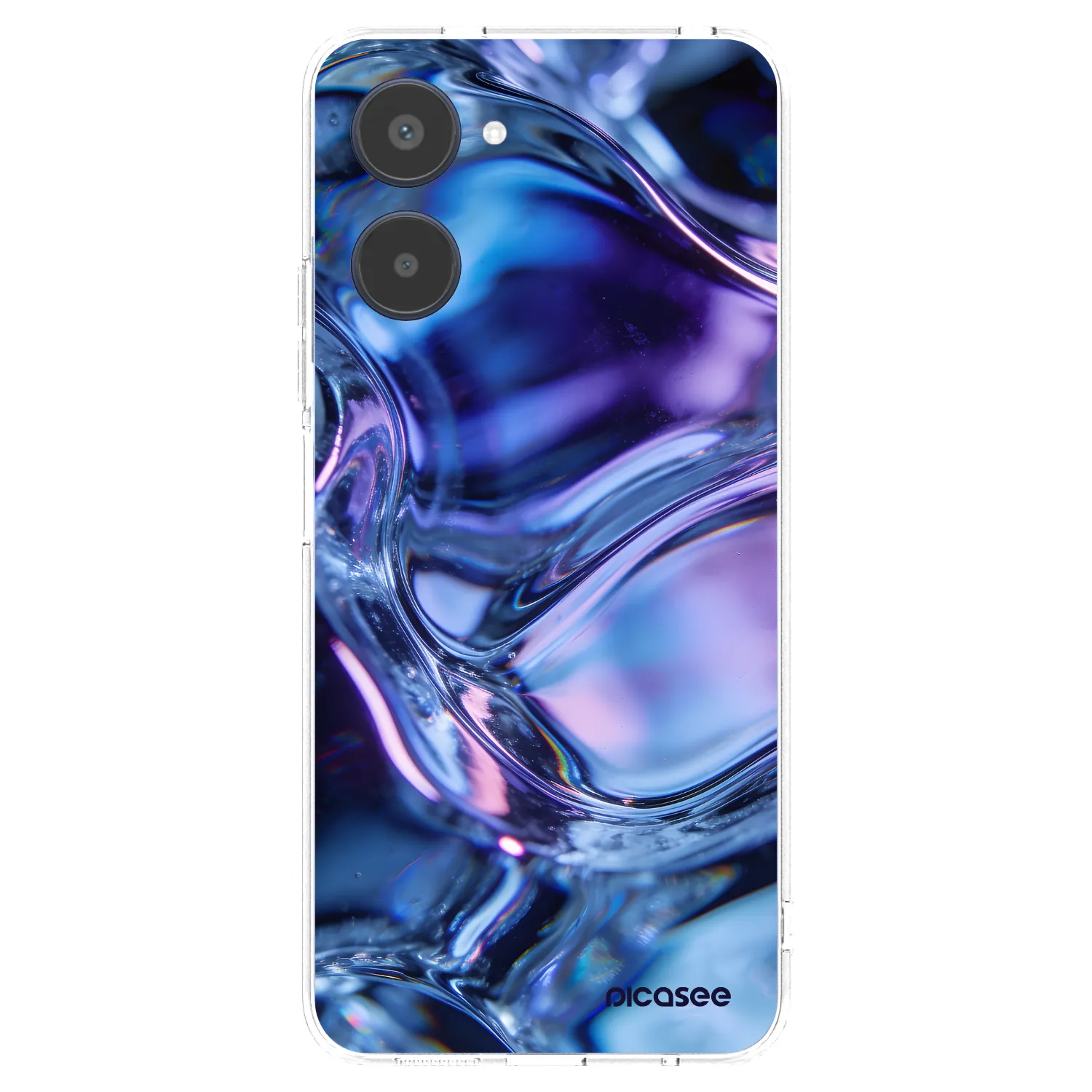 Picasee átlátszó szilikon tok az alábbi mobiltelefonokra Realme 10 4G - Iris liquid