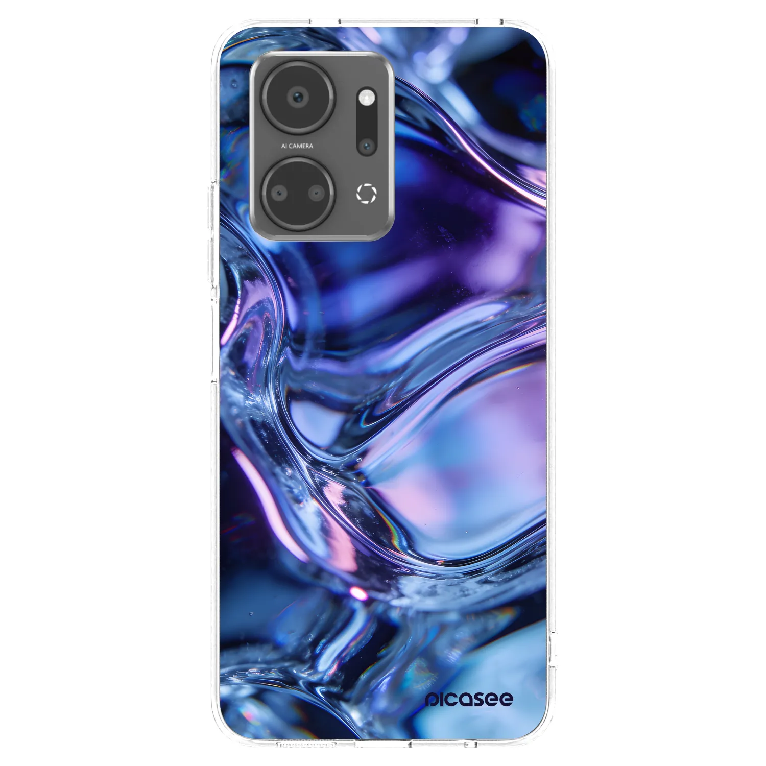 Picasee átlátszó szilikon tok az alábbi mobiltelefonokra Honor X7a - Iris liquid
