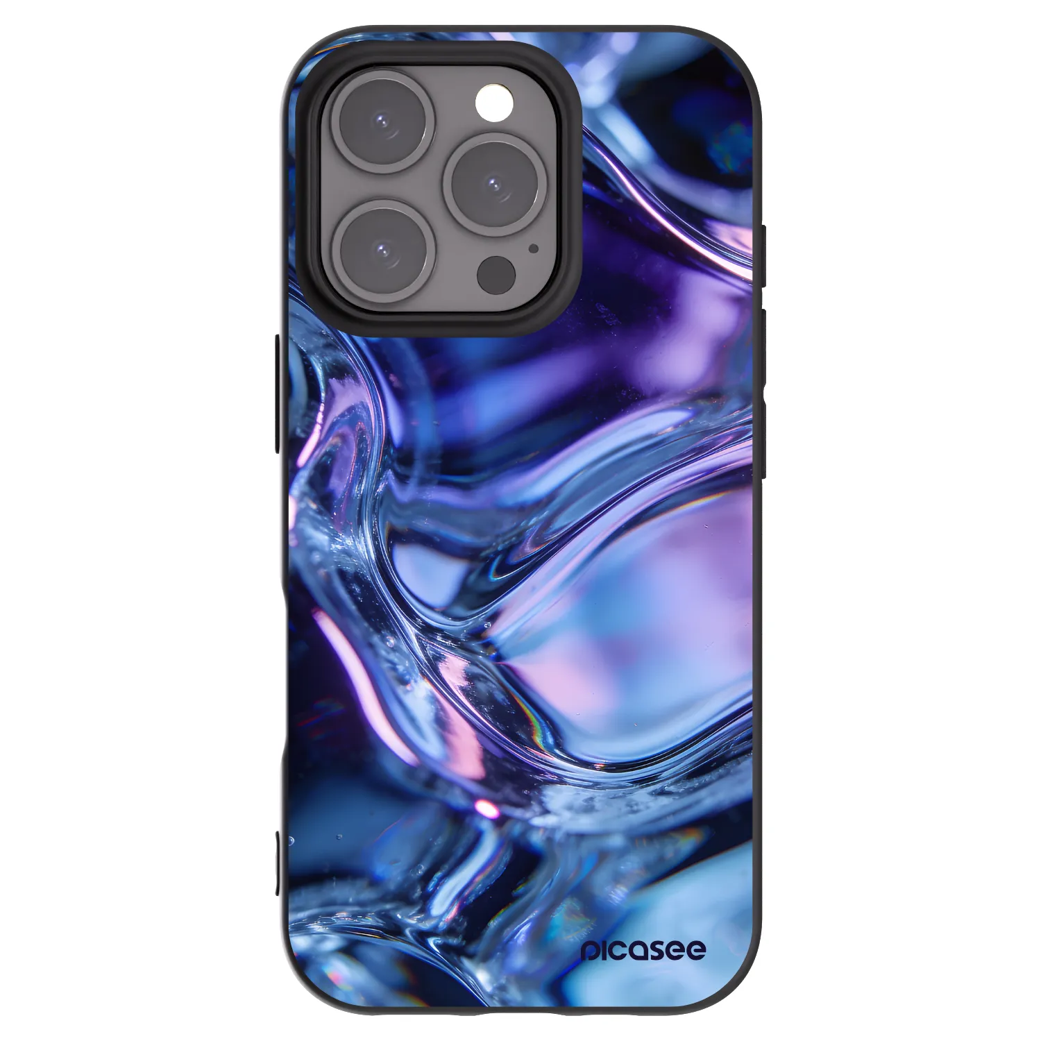 Picasee fekete szilikon tok az alábbi mobiltelefonokra Apple iPhone 16 Pro - Iris liquid