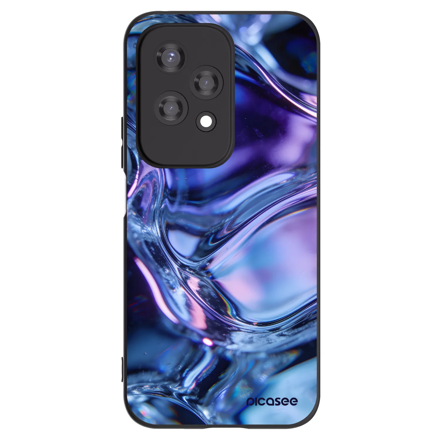 Picasee fekete szilikon tok az alábbi mobiltelefonokra Honor 200 Lite - Iris liquid