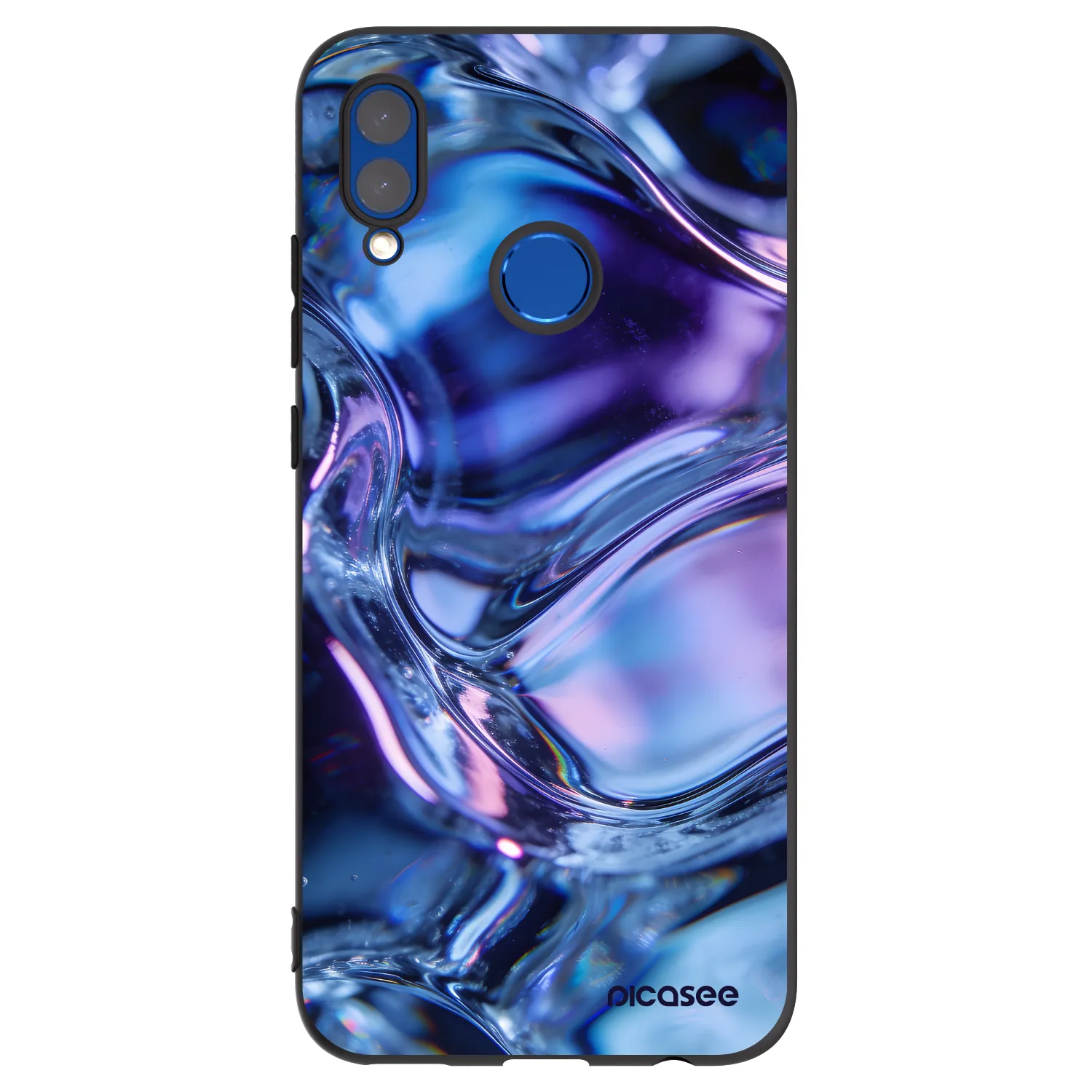 Picasee fekete szilikon tok az alábbi mobiltelefonokra Honor 10 Lite - Iris liquid