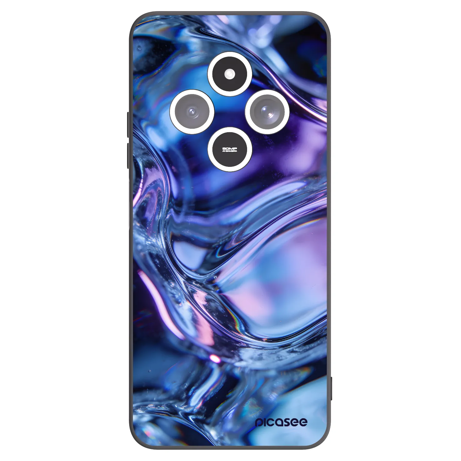 Picasee fekete szilikon tok az alábbi mobiltelefonokra Xiaomi Redmi 14C - Iris liquid