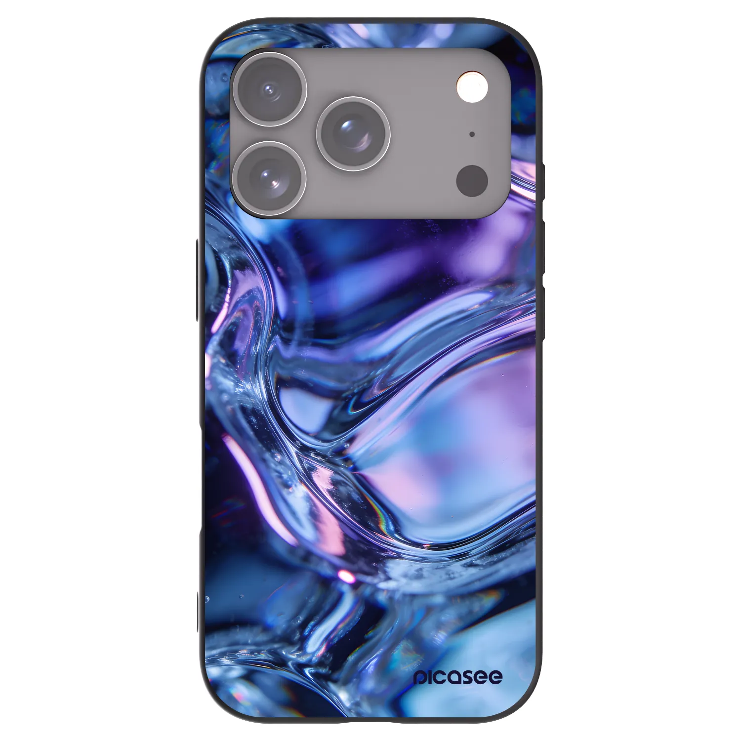 Picasee fekete szilikon tok az alábbi mobiltelefonokra Apple iPhone 17 Pro - Iris liquid