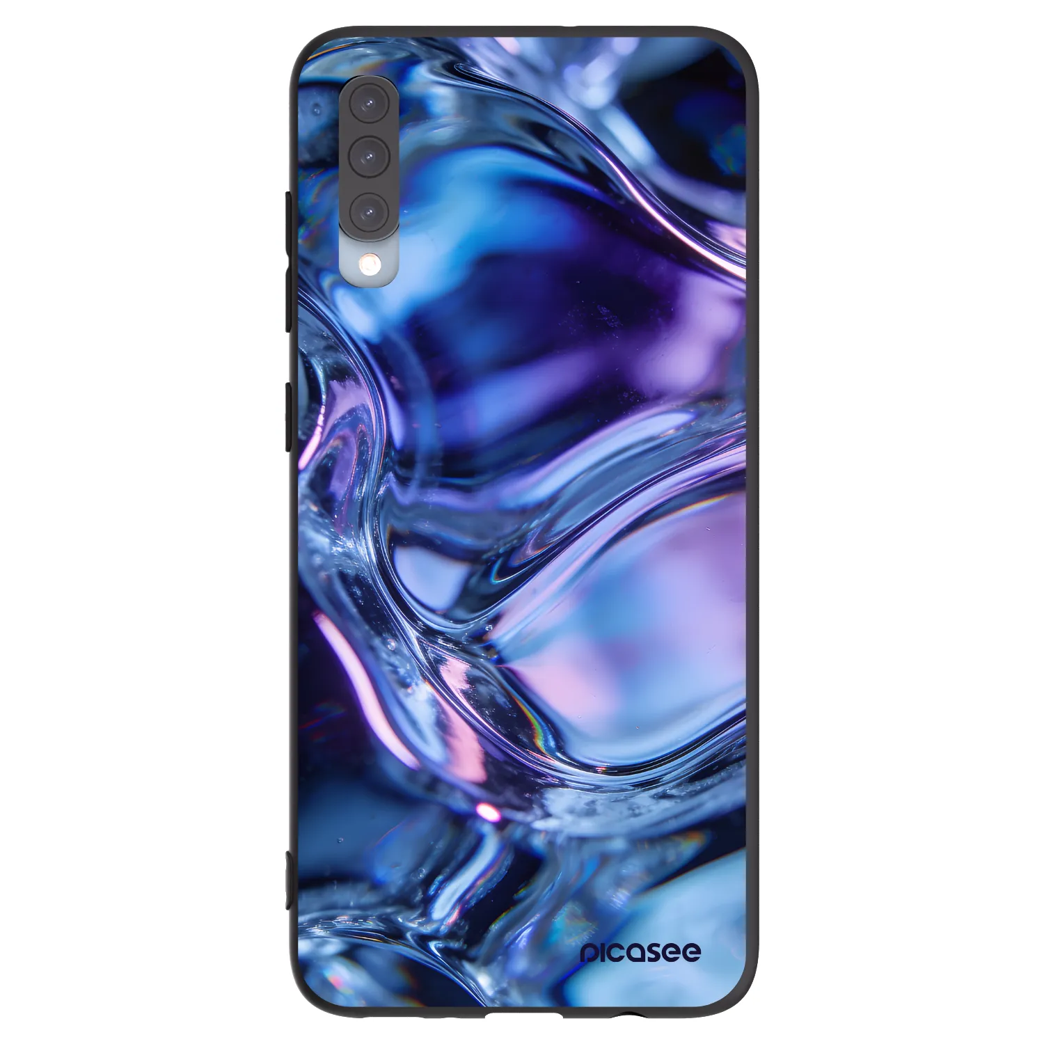 Picasee fekete szilikon tok az alábbi mobiltelefonokra Samsung Galaxy A70 A705F - Iris liquid