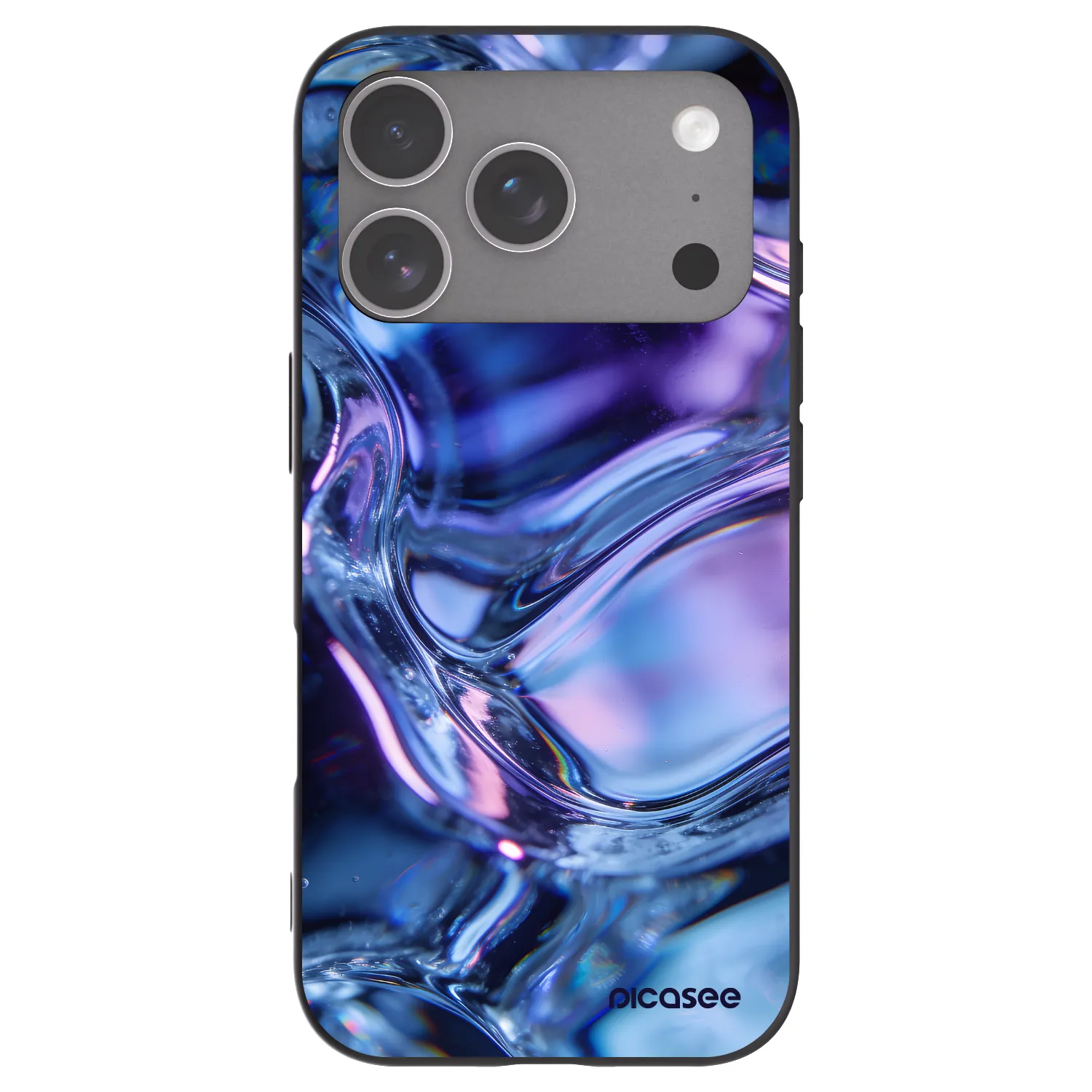 Picasee fekete szilikon tok az alábbi mobiltelefonokra Apple iPhone 18 Pro - Iris liquid